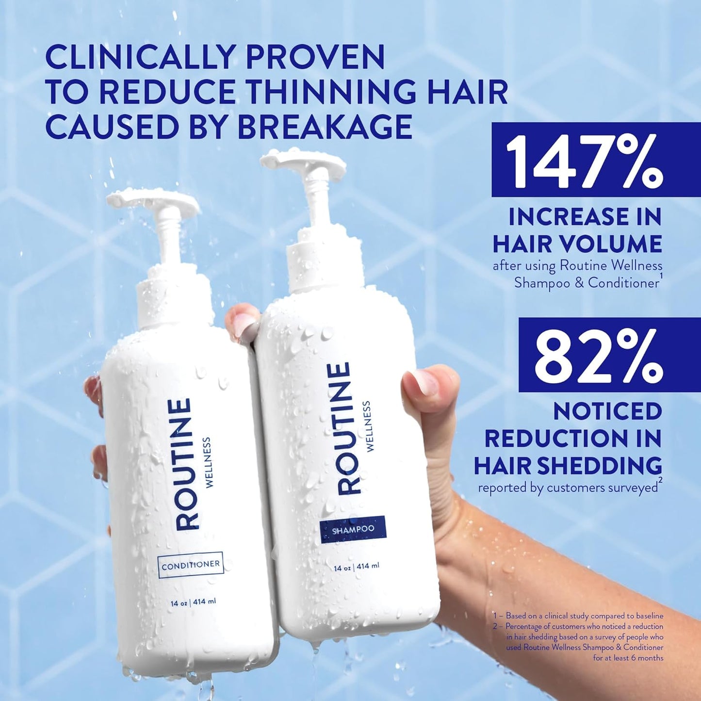 Anti-Thinning Shampoo & Conditioner Set | Biotin DHT Blocker for Thinning Hair - Color Safe, Coconut & Vanilla
