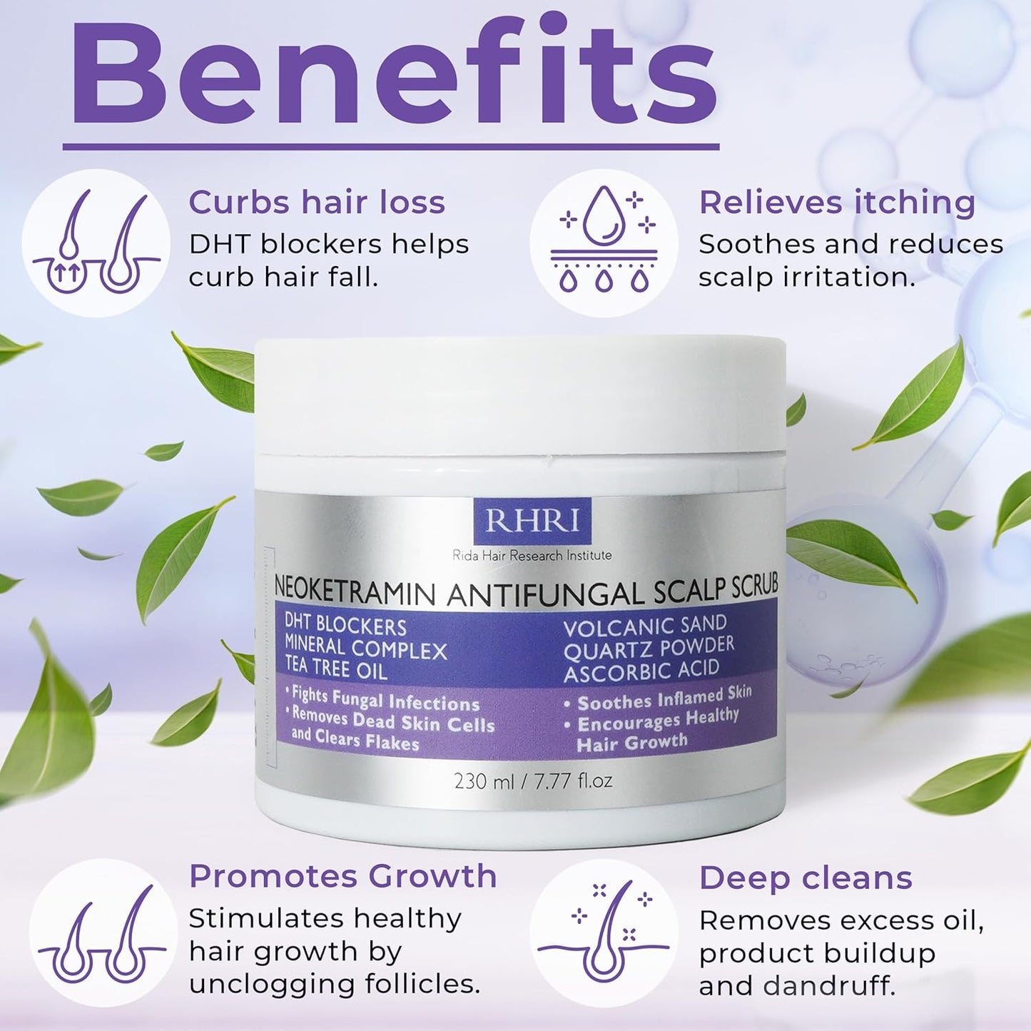 Anti-Fungal Scalp Scrub for Men & Women - Medicated Dandruff Relief for Dry Scalp | Treat Folliculitis, Psoriasis, Ringworm