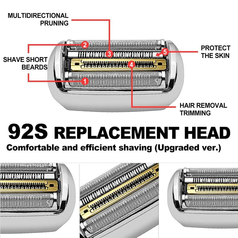NEW Electric Replacement Shaver Head Series 9 92S Accessories Shaver Compatible with Series 9 Electric Razors 9290cc, 9291cc, 9370cc, 9293s, 9385cc, 9390cc, 9330s, 9296cc (Upgraded ver.)