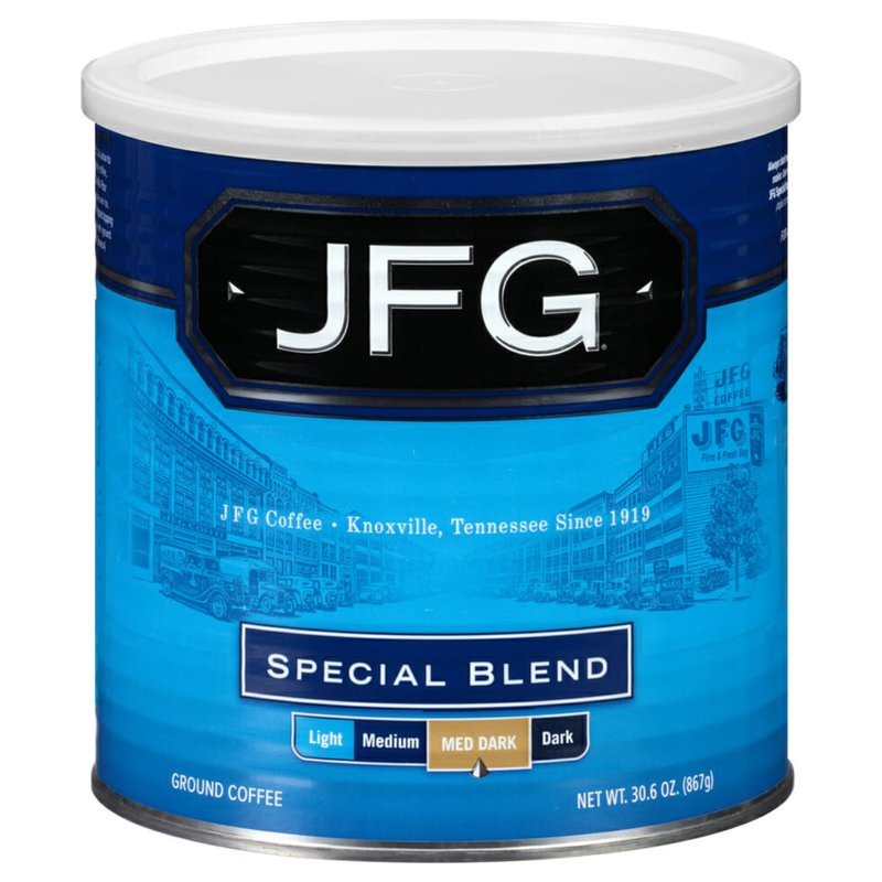 JFG Special Blend Medium-Dark Roast Ground Coffee, 30.6oz Can (Pack of 1)