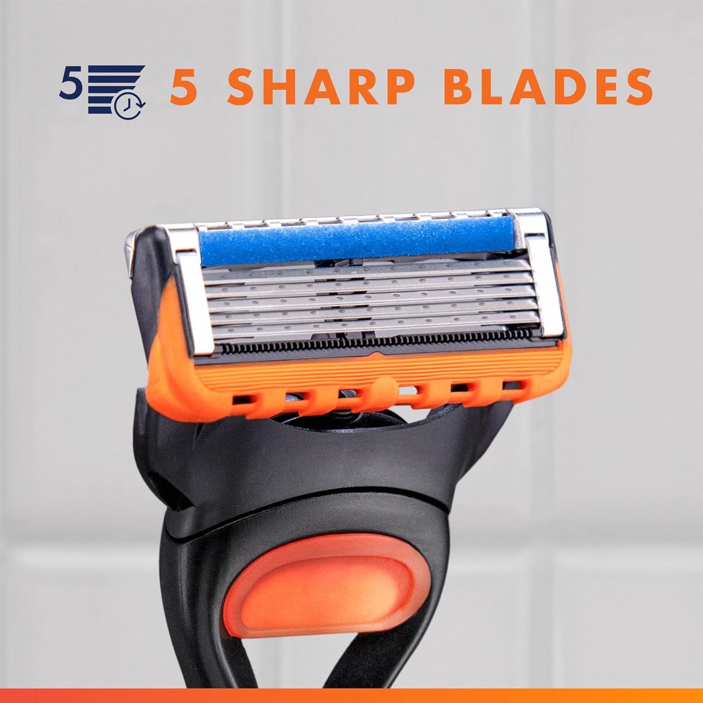 Gillette Fusion5 Men's Razors - 1 Razor & 4 Blade Refills | Lubrastrip for Comfort