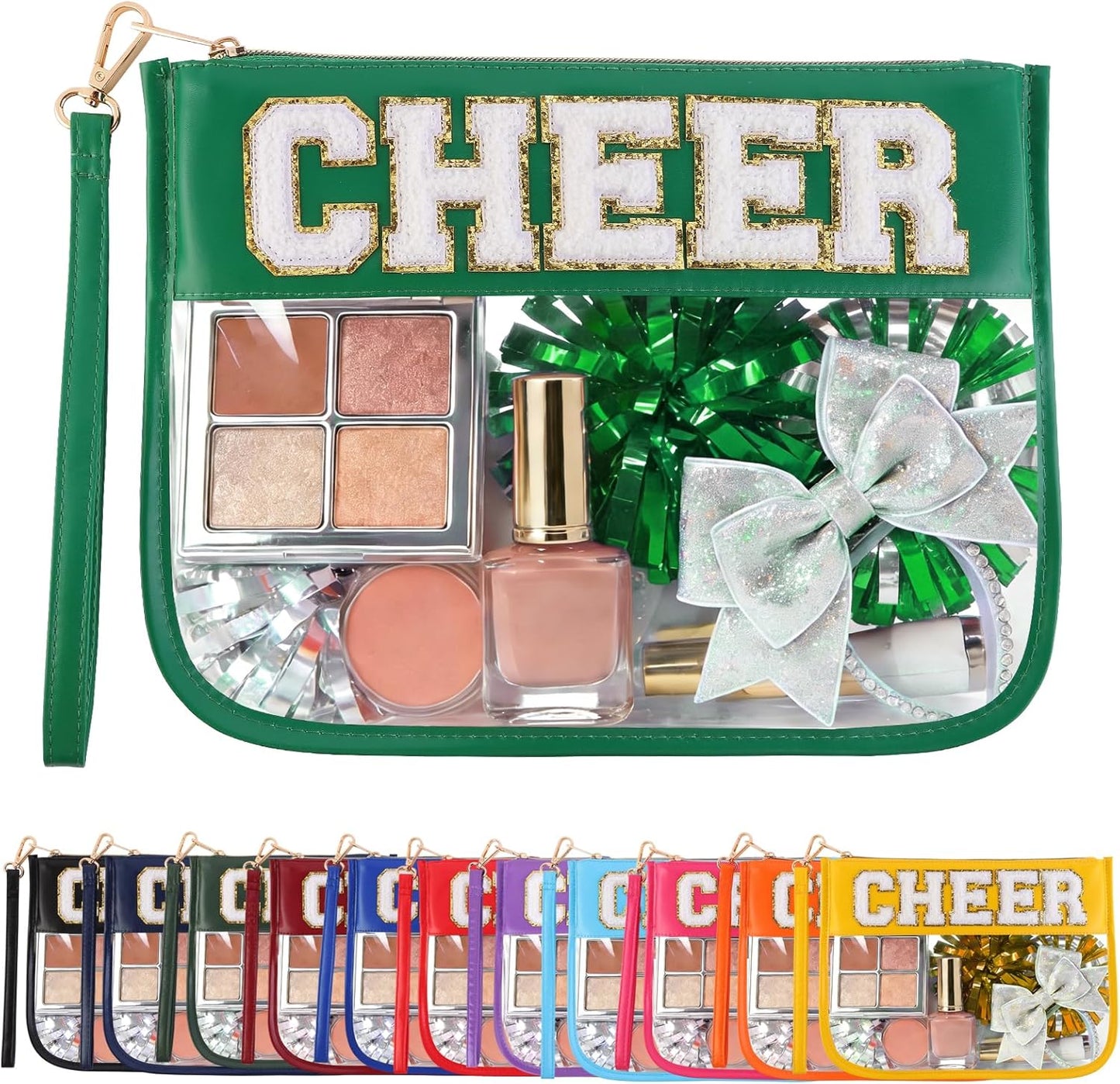 Dance Bag | Chenille Letter Clear Cosmetic Bag for Dancers - Essential Makeup Organizer for Girls & Women