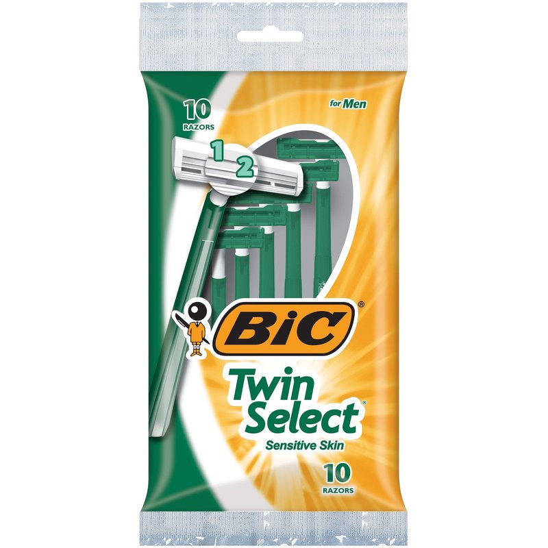 BIC Men's Twin Select Disposable Razor, Sensitive Skin, 10 count (Pack of 3)