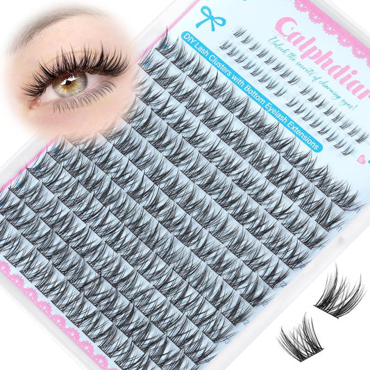 Natural Lash Clusters - DIY Wispy Eyelash Extensions | C-Curly 11-13mm Short Lashes - 164pcs