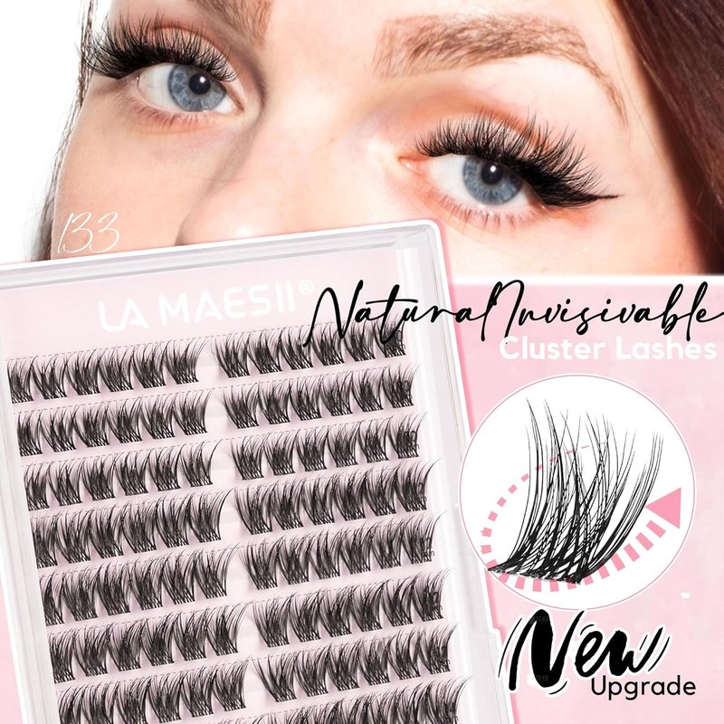Clear Band Lash Clusters - 120 Pcs Natural Look Individual Eyelashes | 10-14mm Reusable