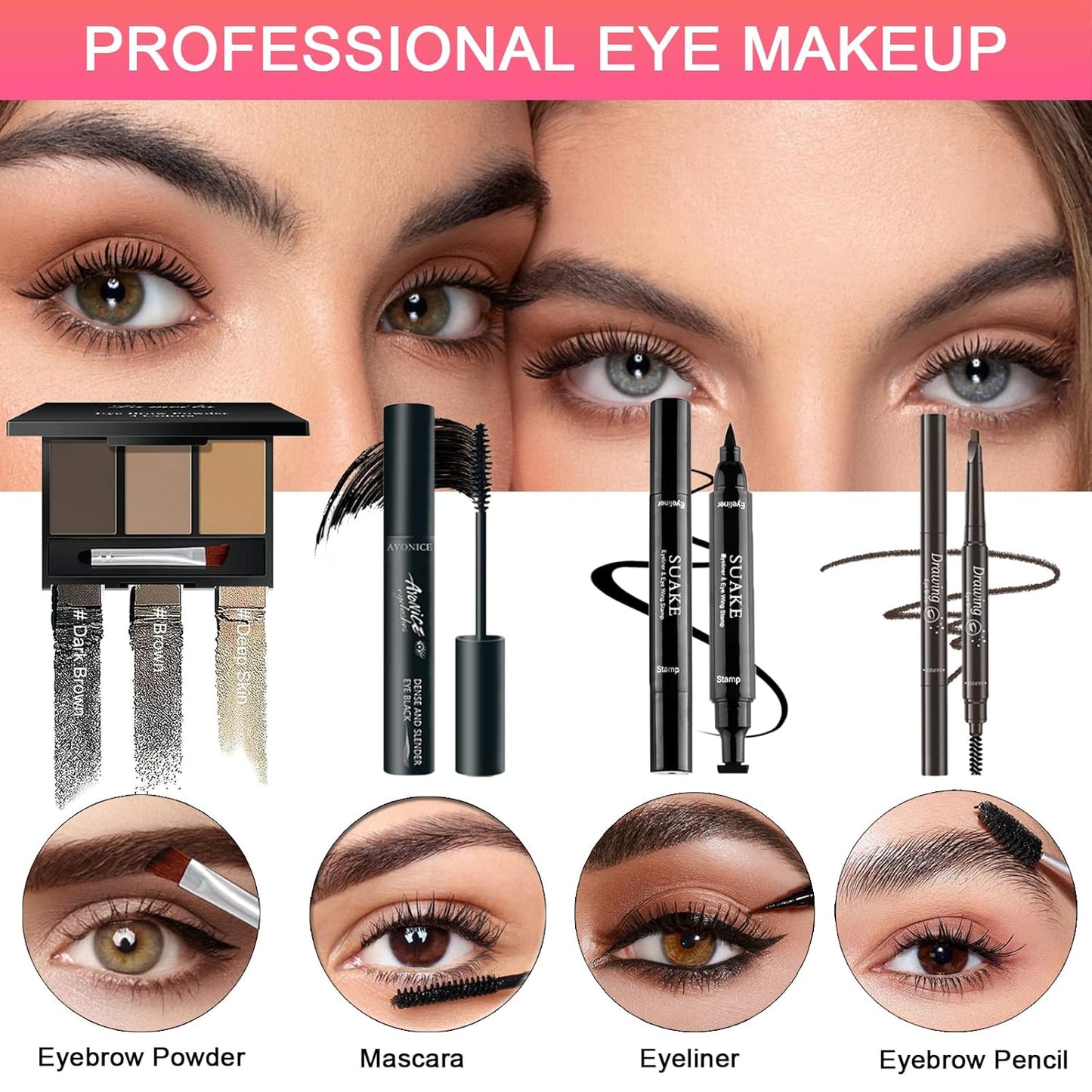 Makeup Kit for Women - All-in-One Travel Gift Set | Eyeshadow, Lipstick, Eyeliner & Brushes