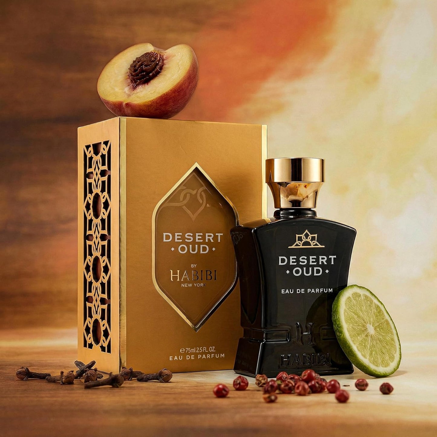 Desert Oud Perfume for Men - Long-Lasting 2.5 oz Arabian Cologne | Bold Floral Woody Luxury Fragrance Gift
