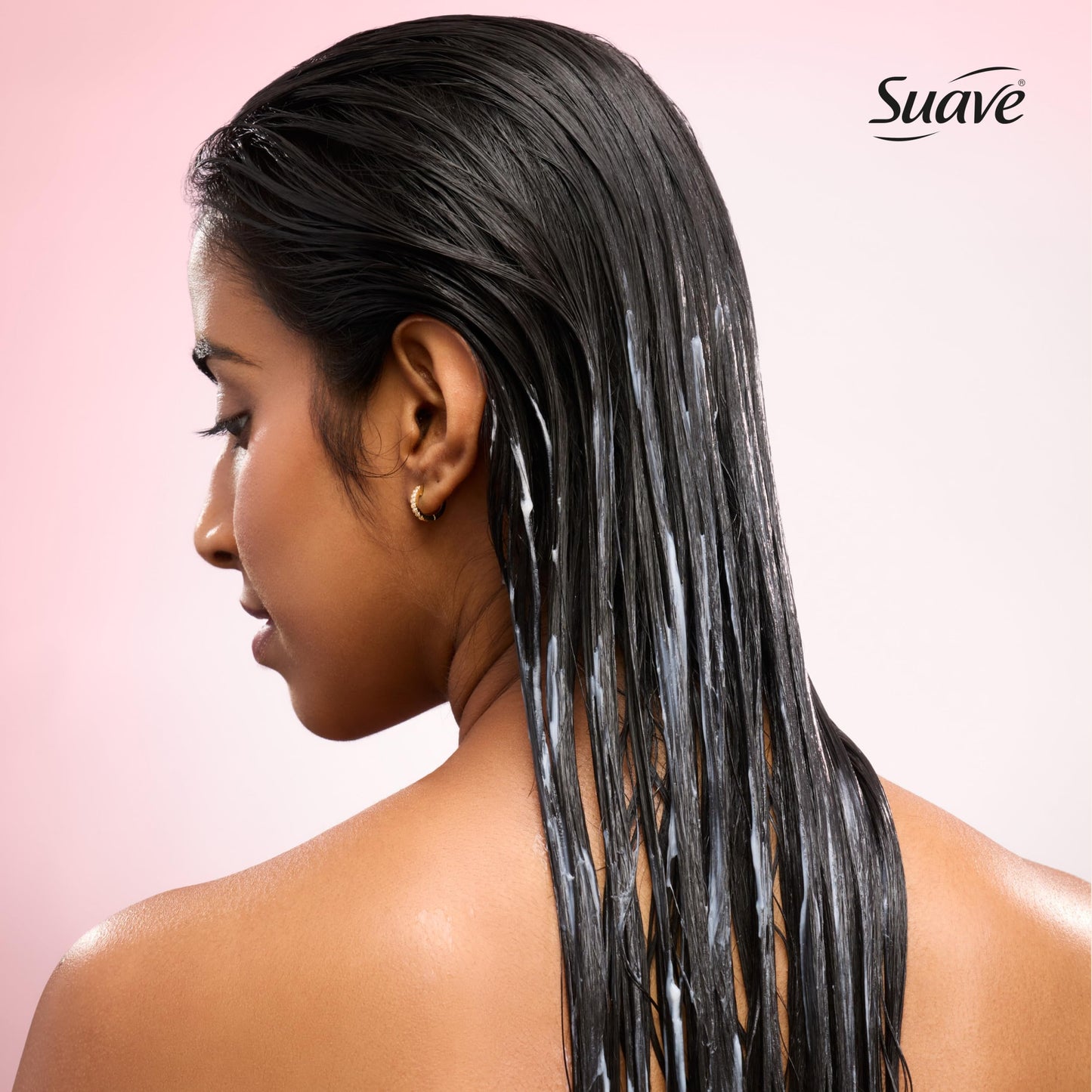 Suave Hydra Gloss Sulfate Free Conditioner with Glycolic Acid & Camellia Flower Oil for Hydrated, Smooth, Glossy Shine, 6 Count, 12.6 FL OZ