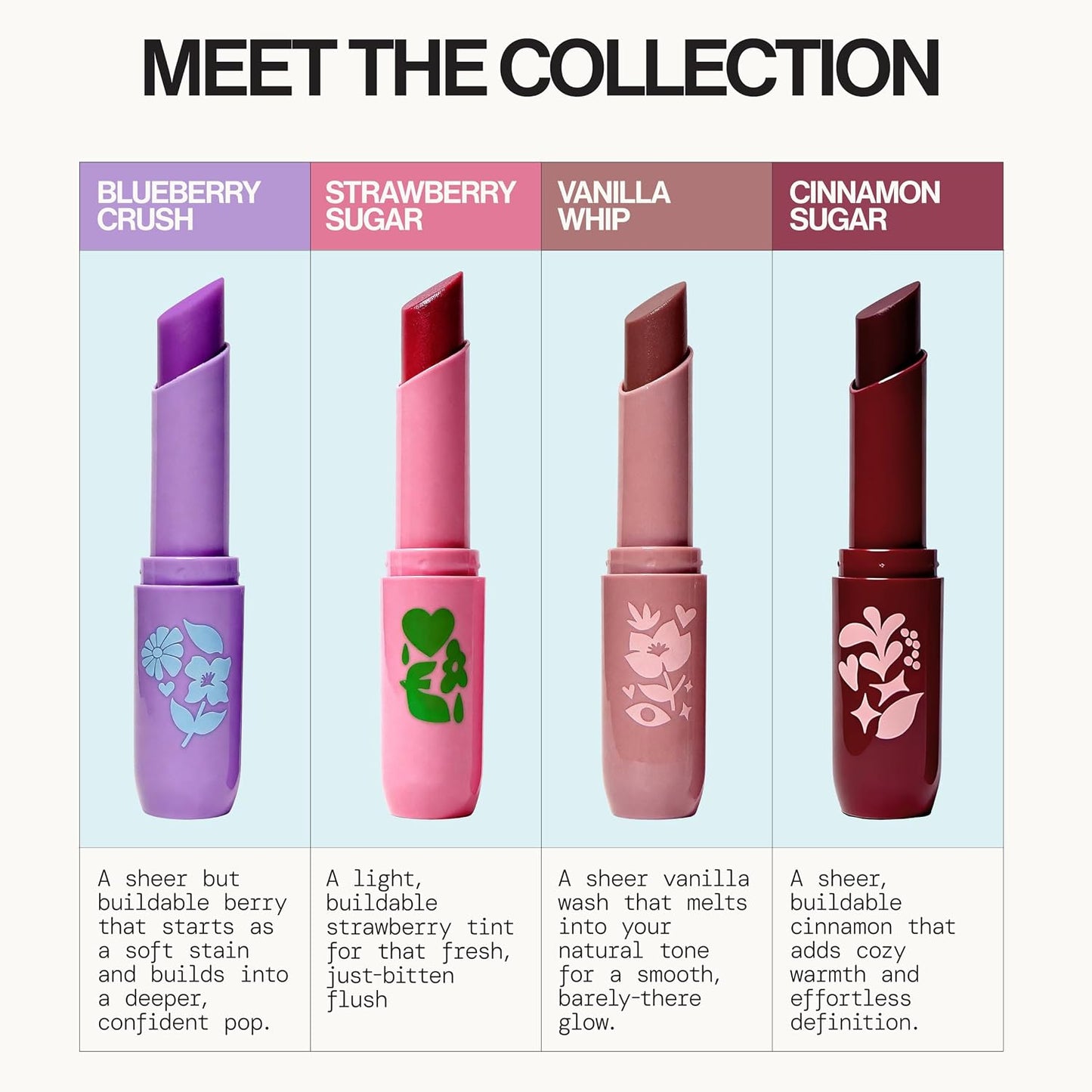 Blueberry Crush Lip Buttercream - Tinted Vegan Lip Balm for Hydration & Shine | Buildable Mineral Tint