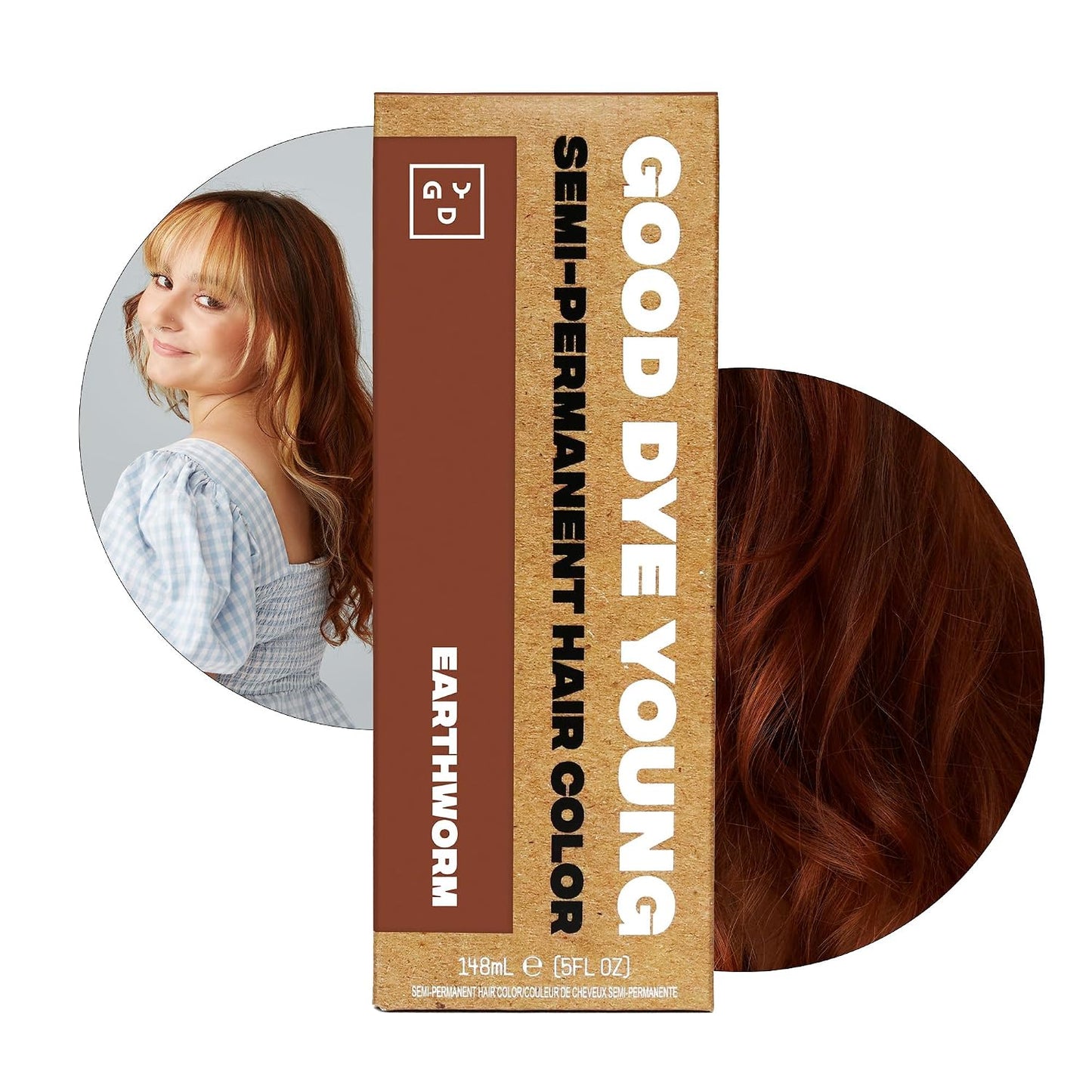 Good Dye Young Semi-Permanent Hair Color - Vegan Brown Hair Dye | Lasts Up to 24 Washes, 5FL OZ