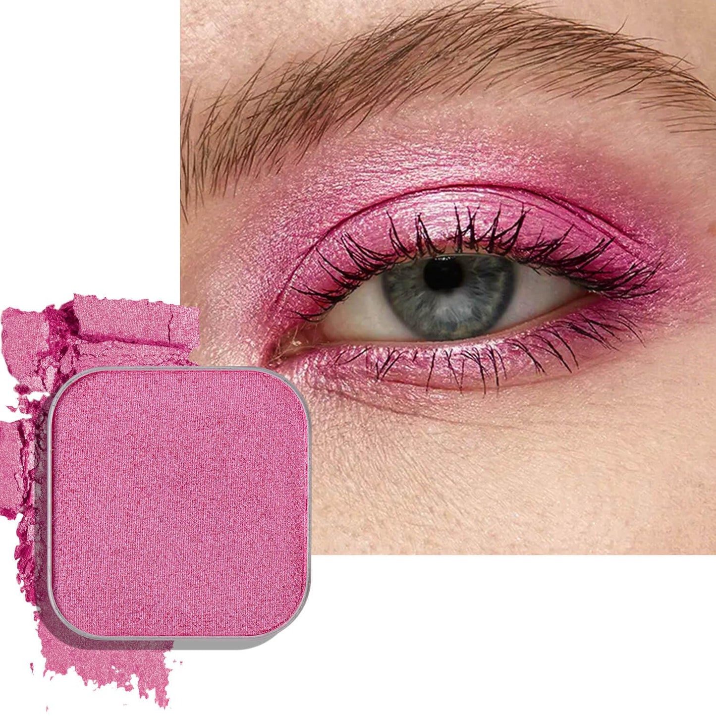 Chameleon Chrome Eyeshadow - Duochrome Lavender & Blue Reflects | Iridescent Metallic Shimmer, Bouncy Texture