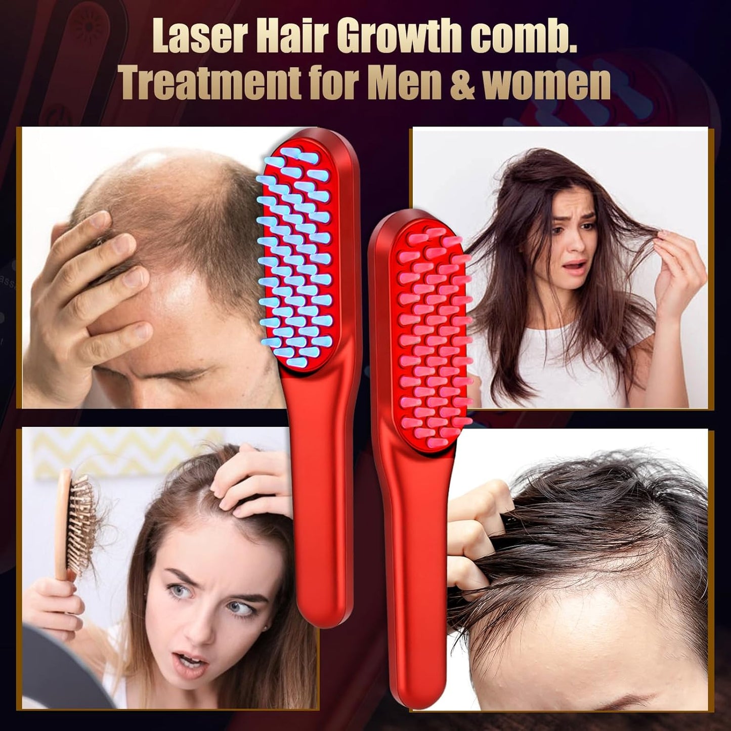 Laser Hair Growth Comb - Red Light Treatment for Men & Women | 1 Piece