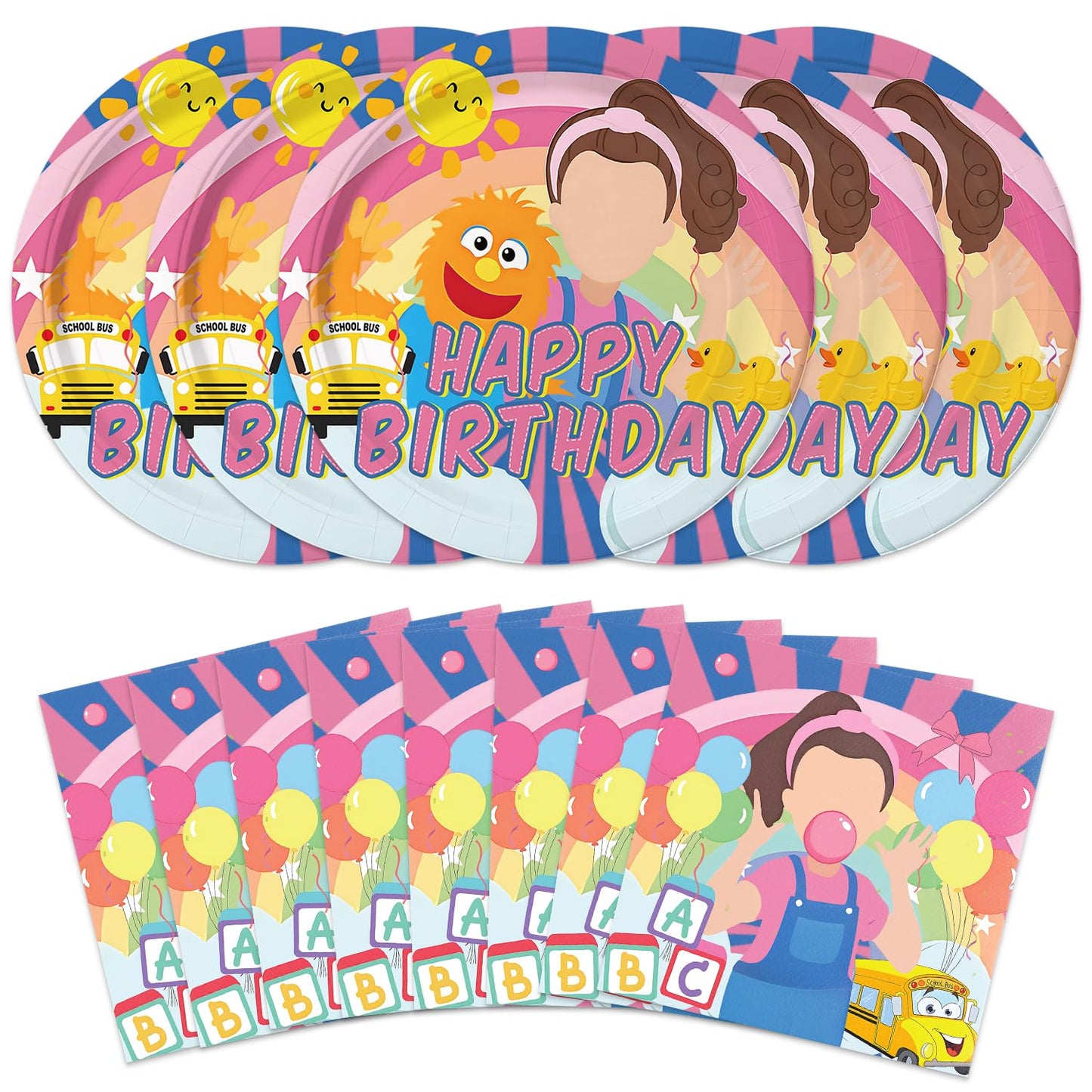 40Pcs Rachell Party Supplies 20 plates, 20 napkins for the Rachell Birthday party Decoration