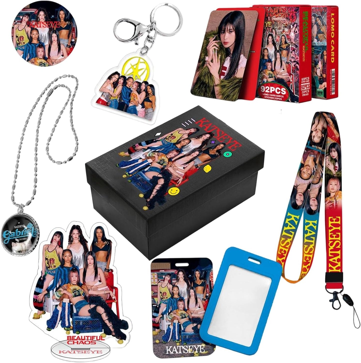 KATSEYE Photocards & Lanyard Set - Idol Album Gift for Fans | Unique Stand & Sticker