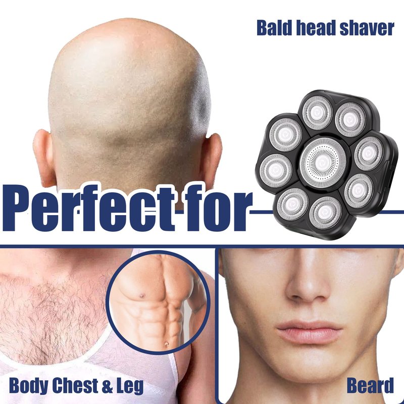 Universal Replacement Heads for Blade,Replacement Blades Compatible with Most Major Head Shaver Brands, Easy-to-Install Electric Razor Shaver Heads for Bald Men. (9 Black)