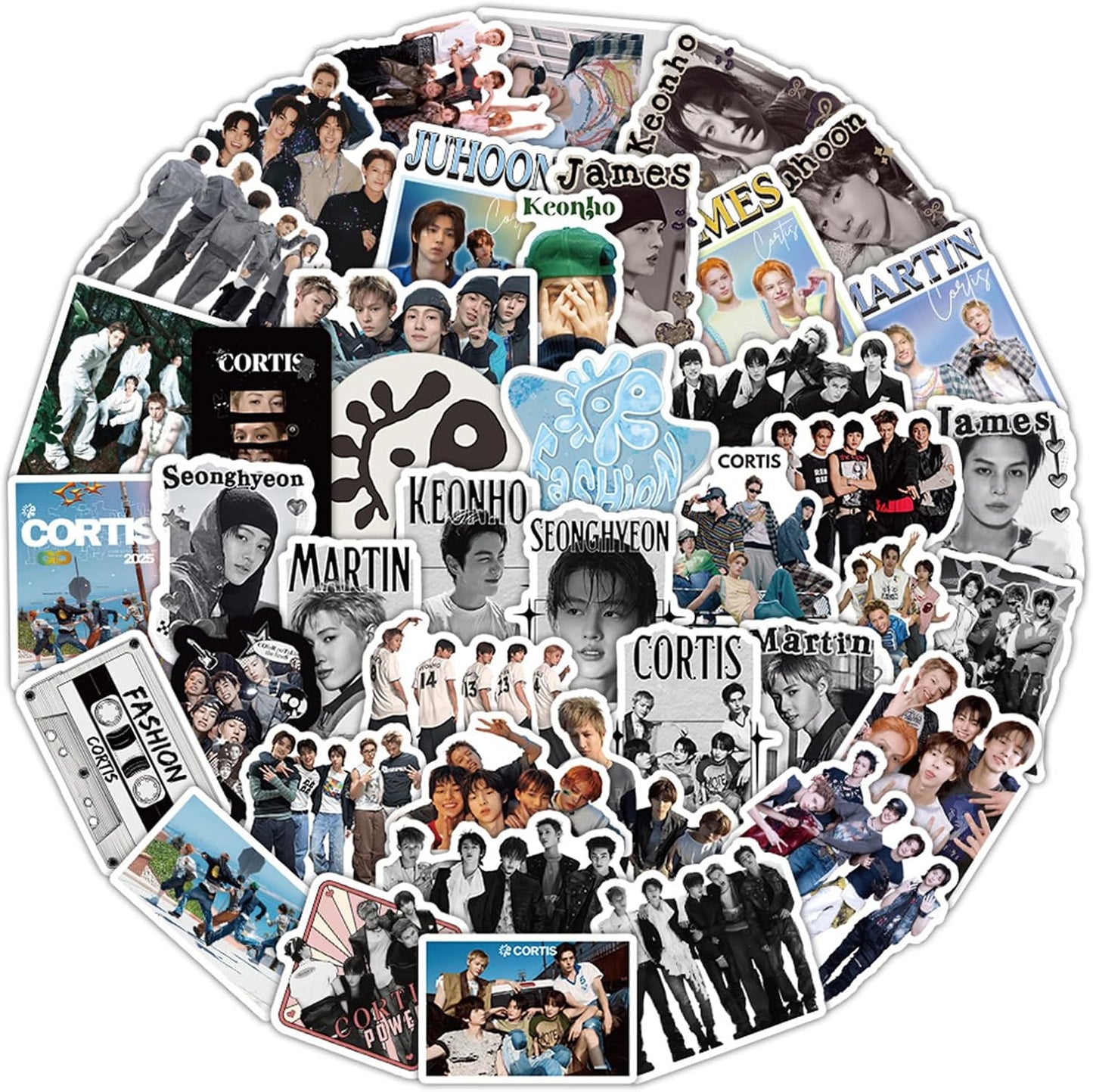60pcs Kpop Idol Stickers - Waterproof Vinyl Stickers for Water Bottles, Laptops & Gifts for Fans