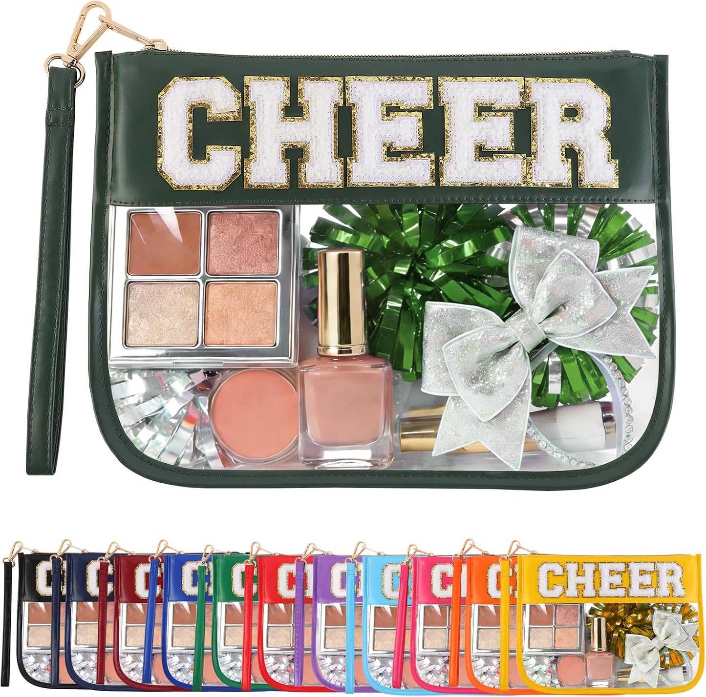 Dance Bag | Chenille Letter Clear Cosmetic Bag for Dancers - Essential Makeup Organizer for Girls & Women