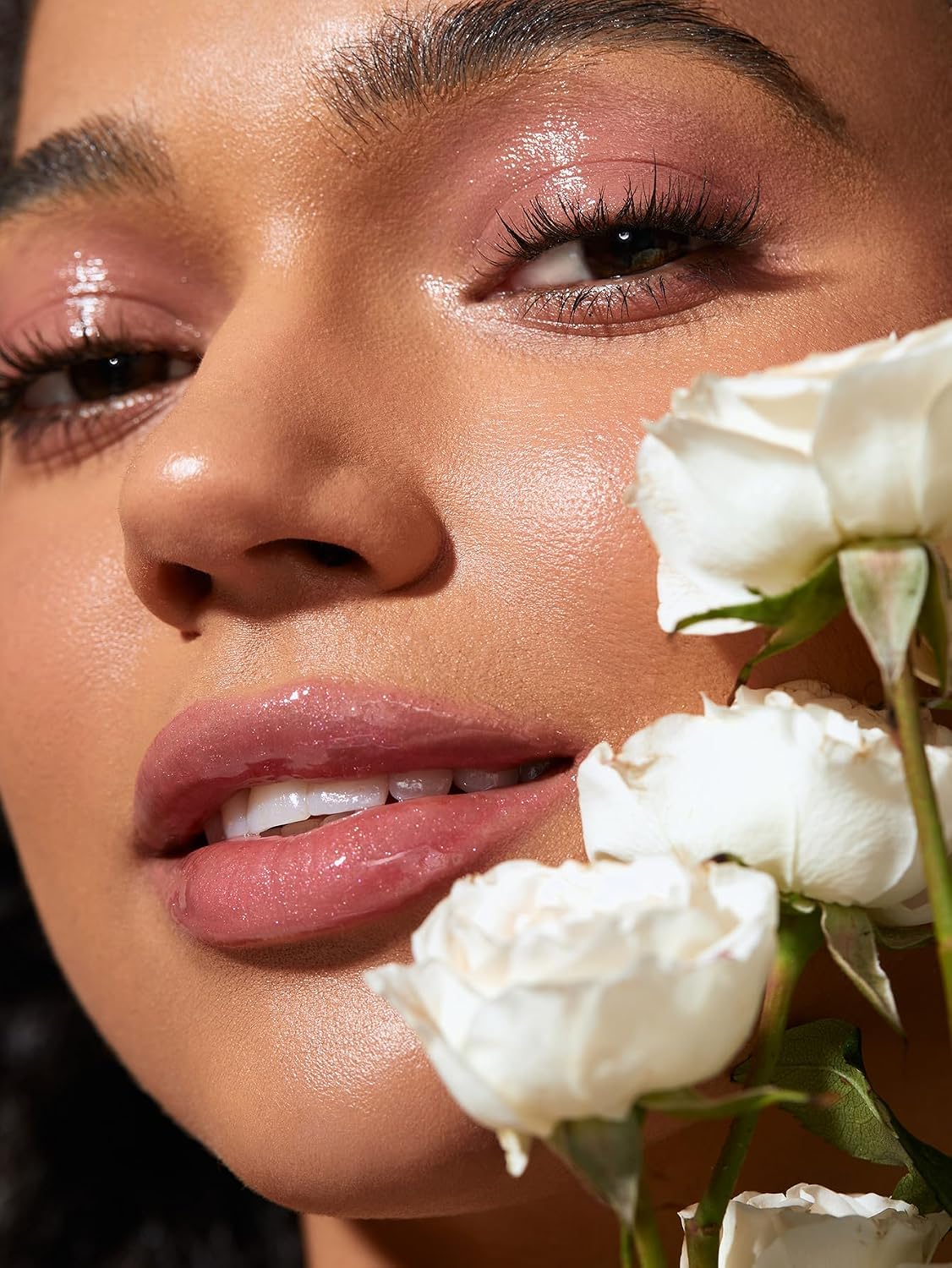 Power Bouquet Lip Gloss - Tinted Moisturizing Plumping Lip Oil with Camellia Extract | Non-Sticky, Shiny Finish