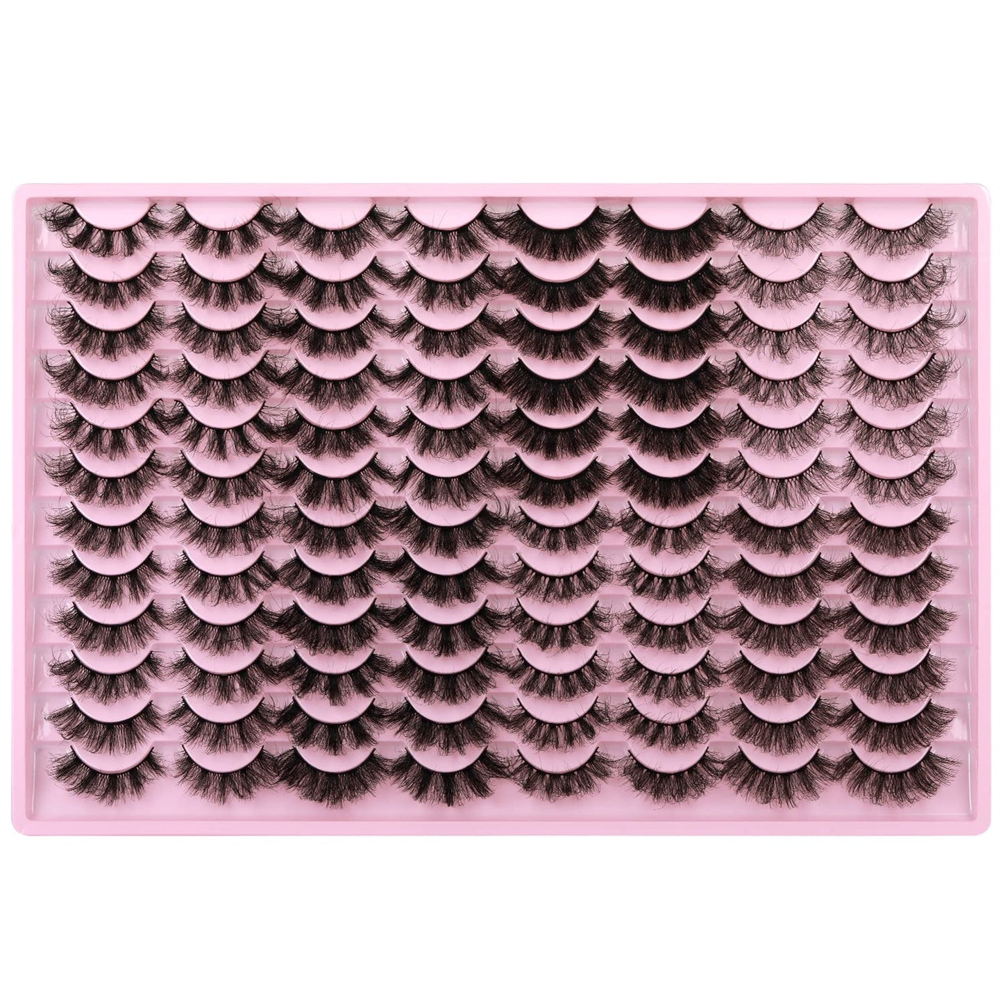 Mink Lashes - 48 Pairs Dramatic 10D Faux Mink Eyelashes | Soft & Thick Styles Mix