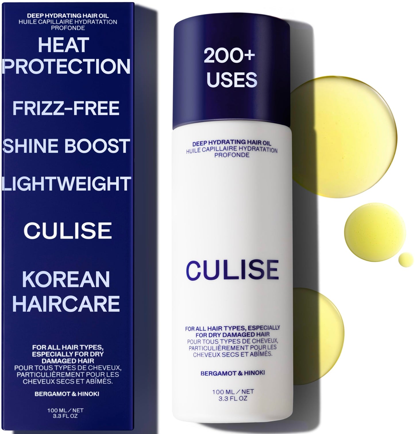 CULISE Korean Hair Oil for Dry Hair, Frizz Control, Shine & Heat Protectant