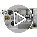 Welsa Gold Suction Cup Hooks - 2 Pack, Heavy Duty, No Drill