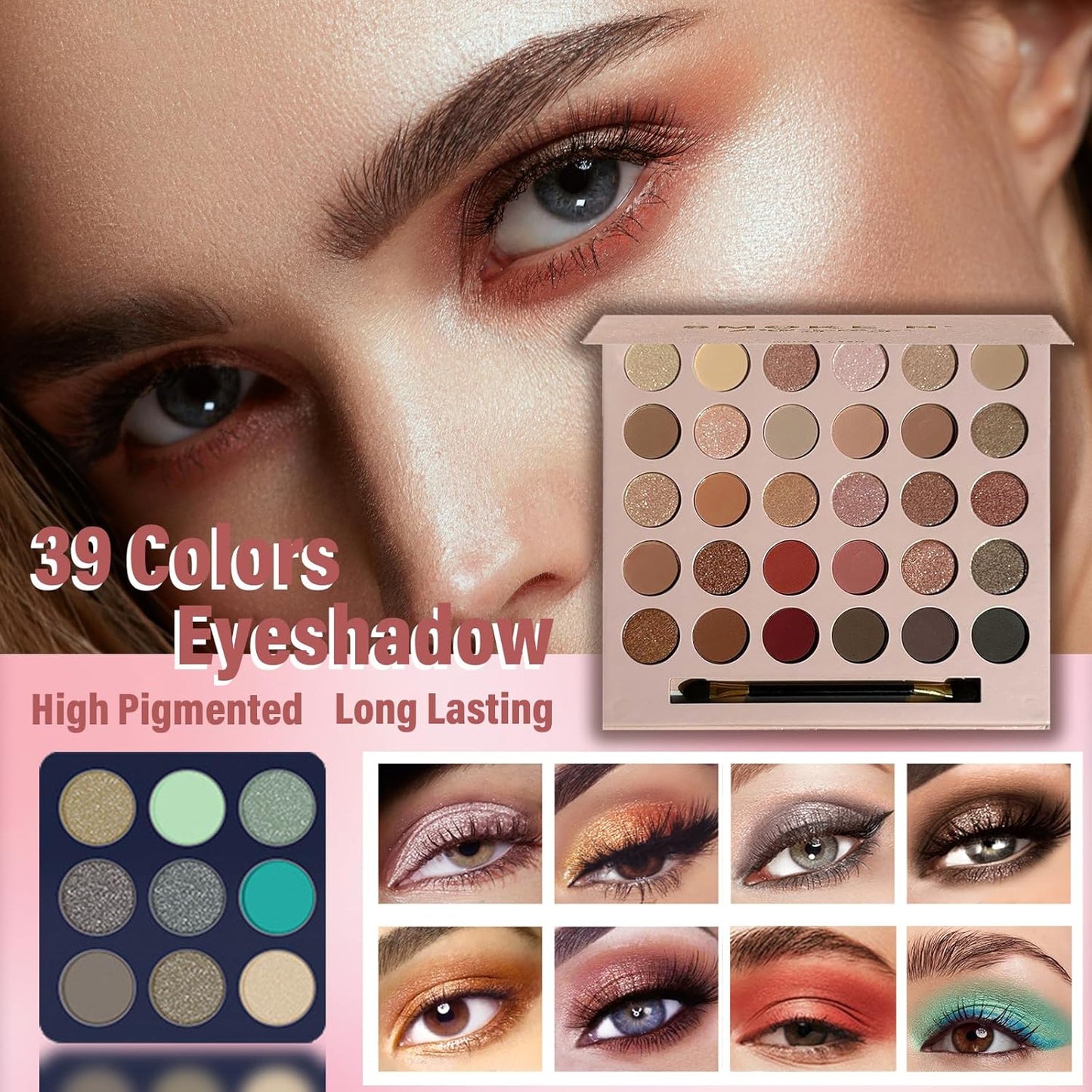 Makeup Set for Women | Complete Beginner Makeup Kit with Eyeshadow Palette & Lip Gloss - Perfect Gift for Teens