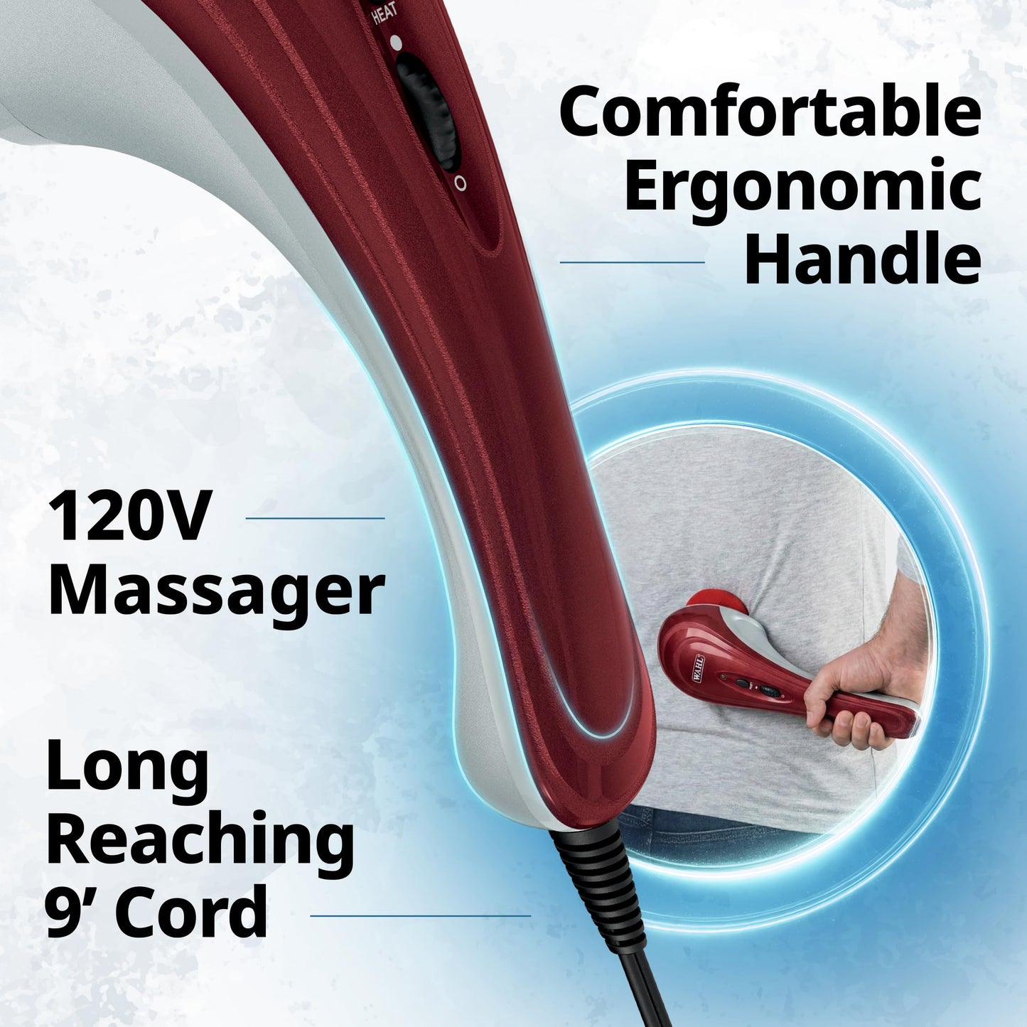 Wahl Hot Cold Therapeutic Light Vibratory Corded Massager, Soothing Vibratory Massage, Relieve Muscle Pain and Reduce Swelling from Chronic Pain, FSA Eligible, Model 4295-400