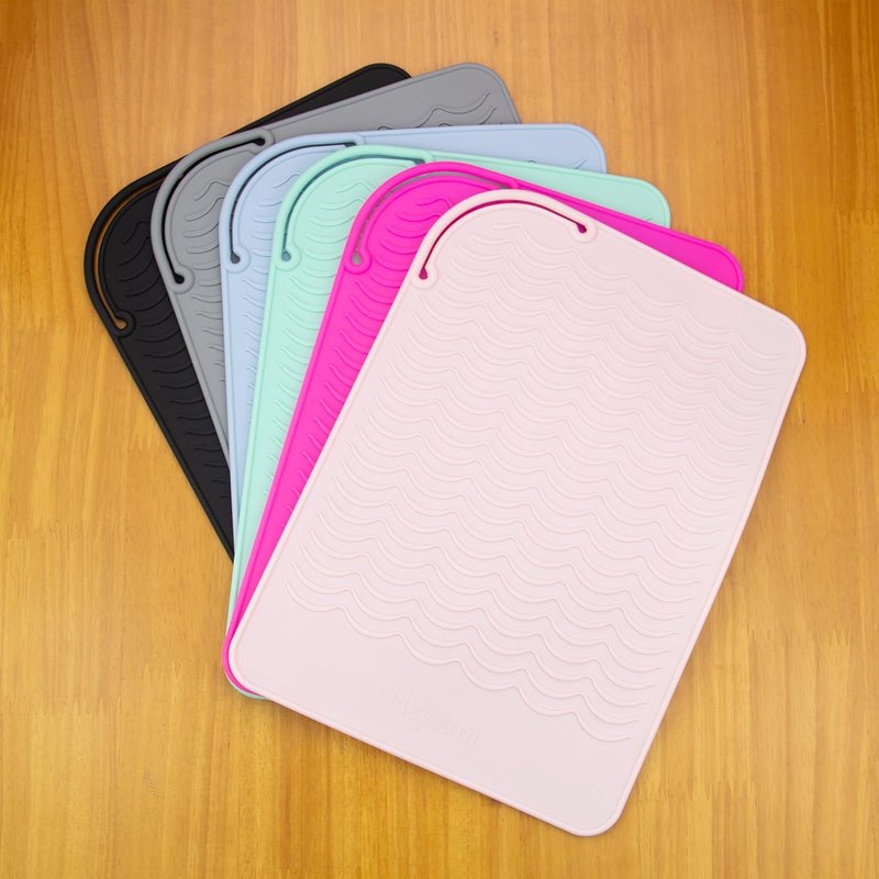 Flat Iron Hair Straightener Heat Mat - Silicone Non-Slip Pad | Large 11"x7.8" for Hot Tools & Curling Irons
