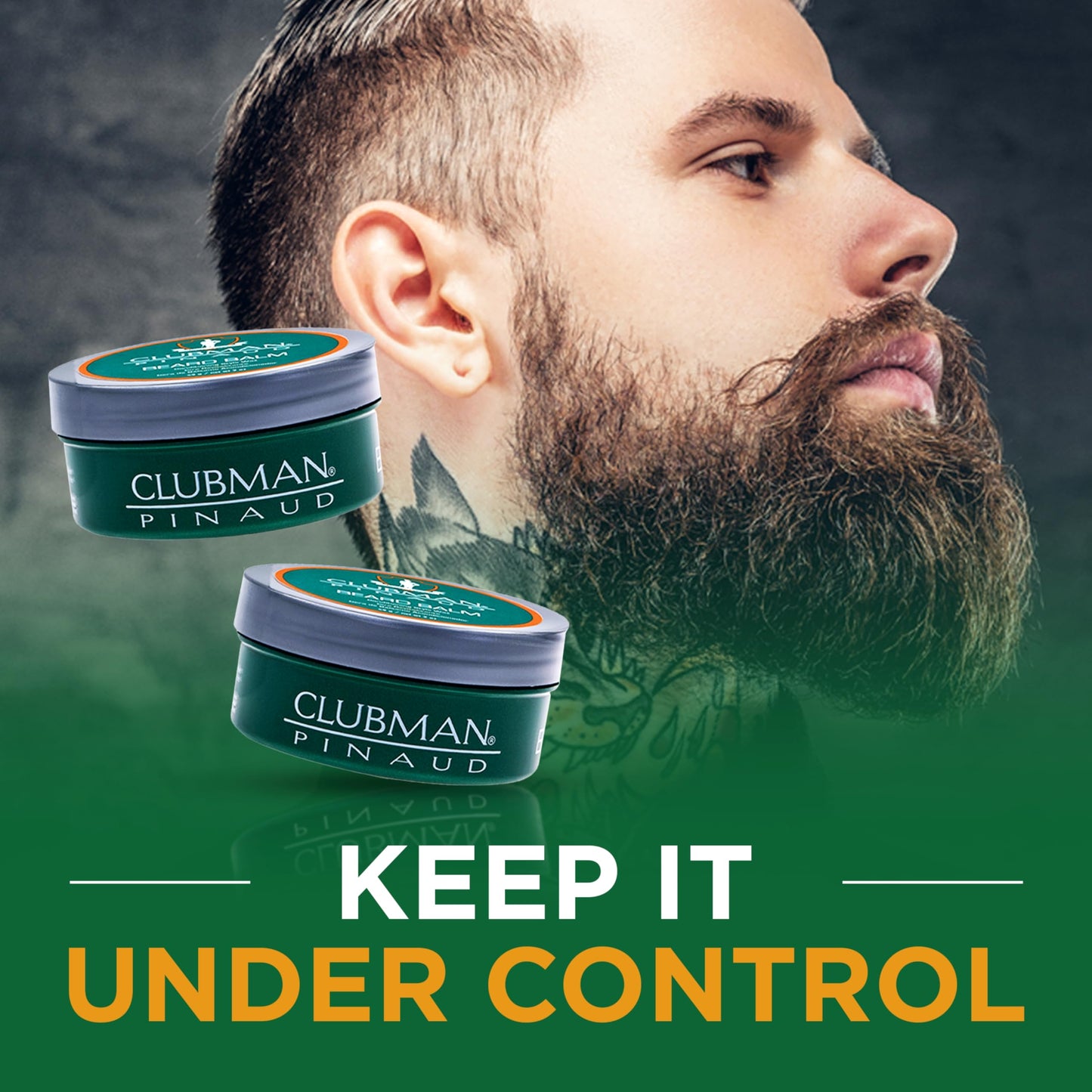 Clubman Pinaud Beard Balm – Conditioning Beards Styler for Men, Strong Hold, Softens & Shapes Facial Hair, Moisturizing Formula for Smooth, Healthy Grooming, 2 oz