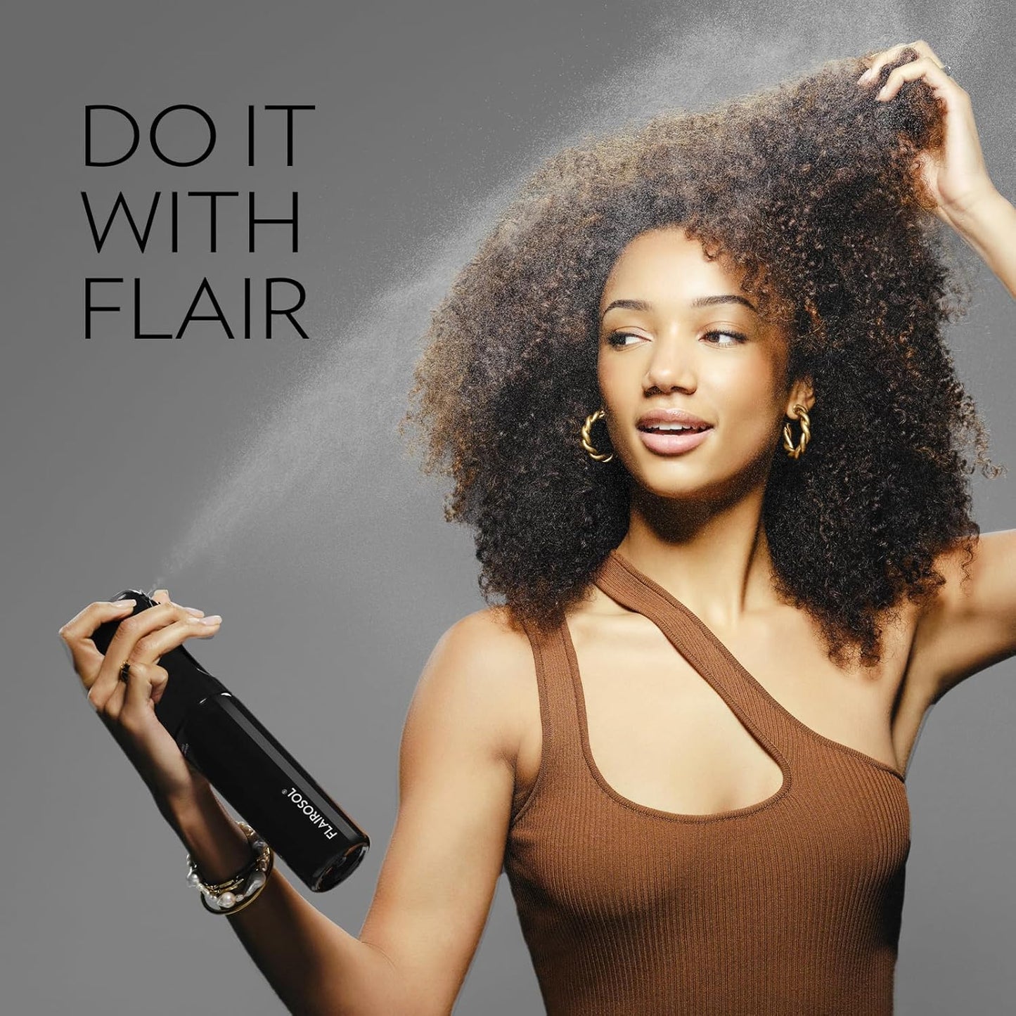 FLAIROSOL Continuous Spray Bottle - Ultra Fine Mist Hair & Plant Mister | 10.1oz/300ml, Black