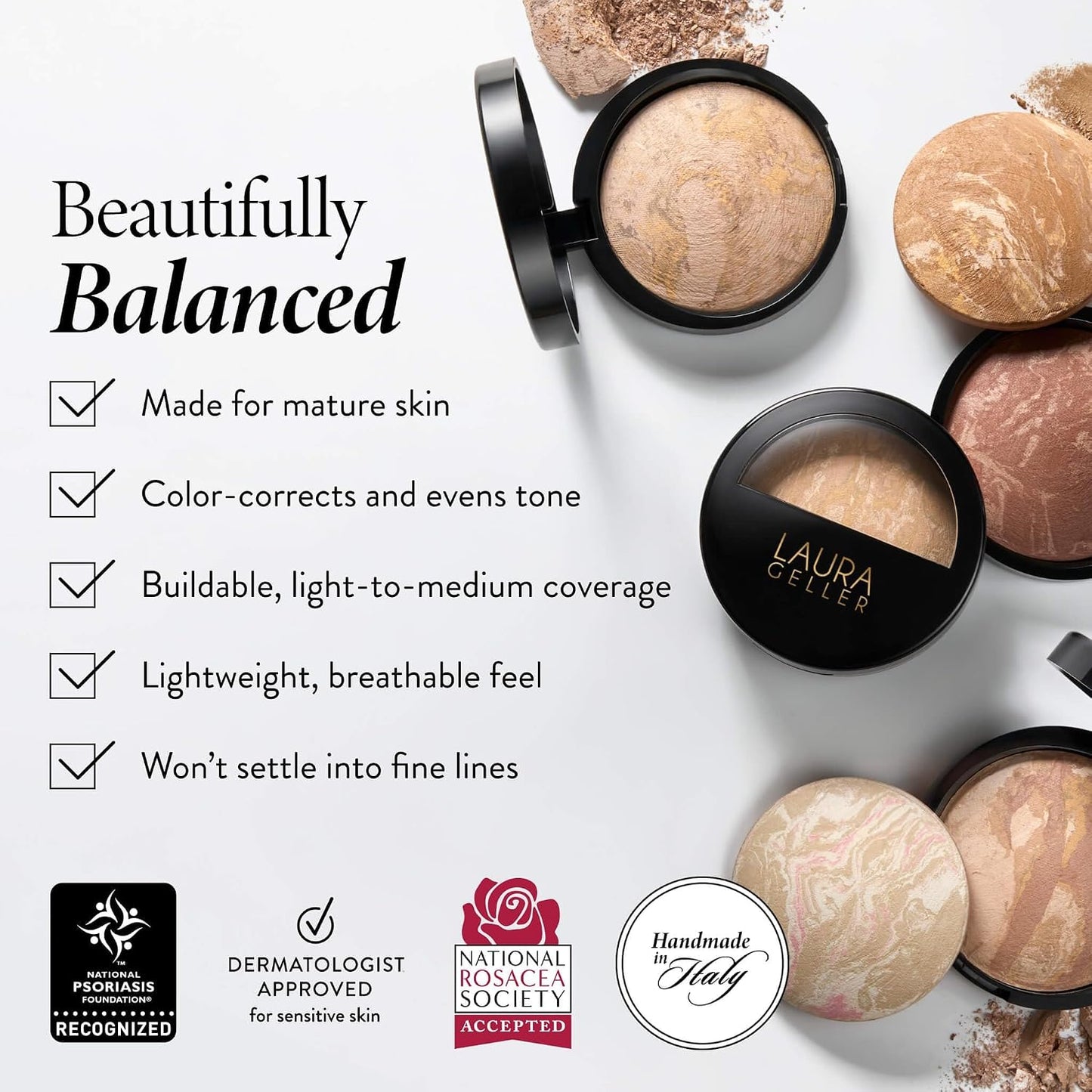 Baked Balance-n-Brighten Foundation Makeup Set - Tan with Kabuki Brush