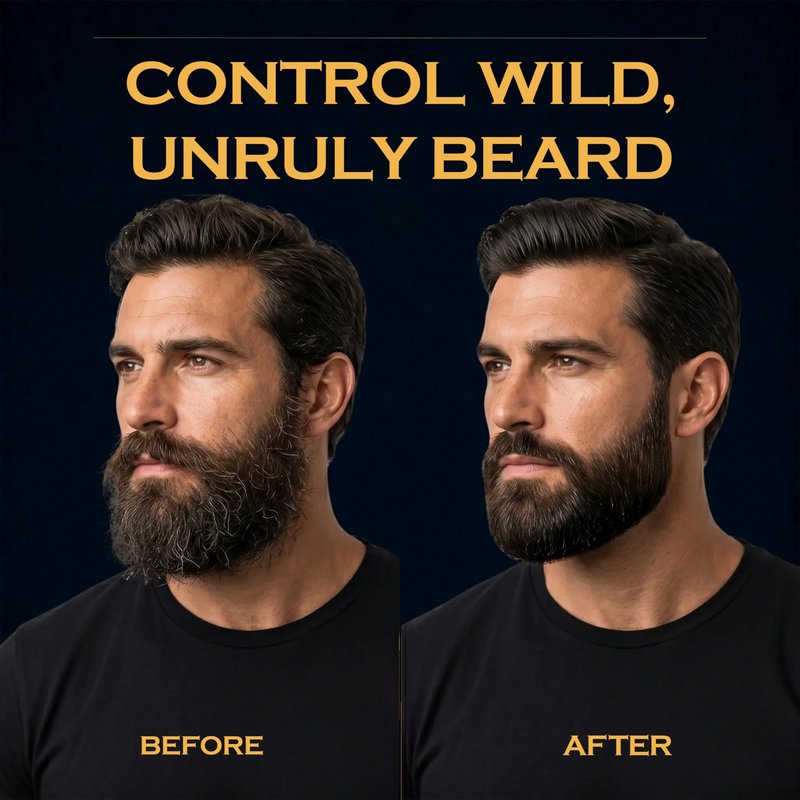 THEMANCODE Sandalwood Beard Balm for Men, Beard Butter, Beard Softener with Jojoba Oil, Beard Care Father Day Gifts, 2 oz