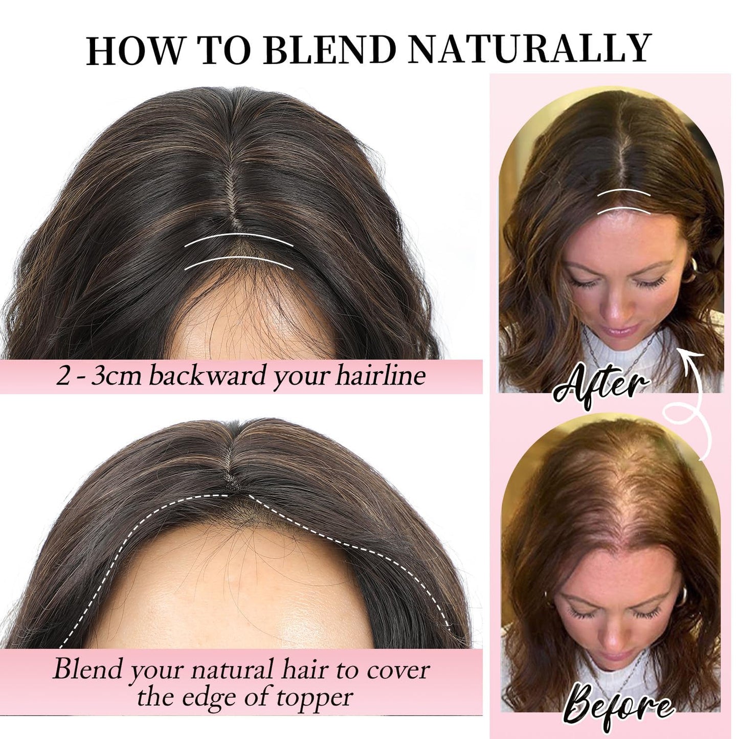 10 Inch Short Wavy Hair Topper for Women | Synthetic Lightweight Hairpiece - 6.5"x6.5" Base, Natural Volume Booster