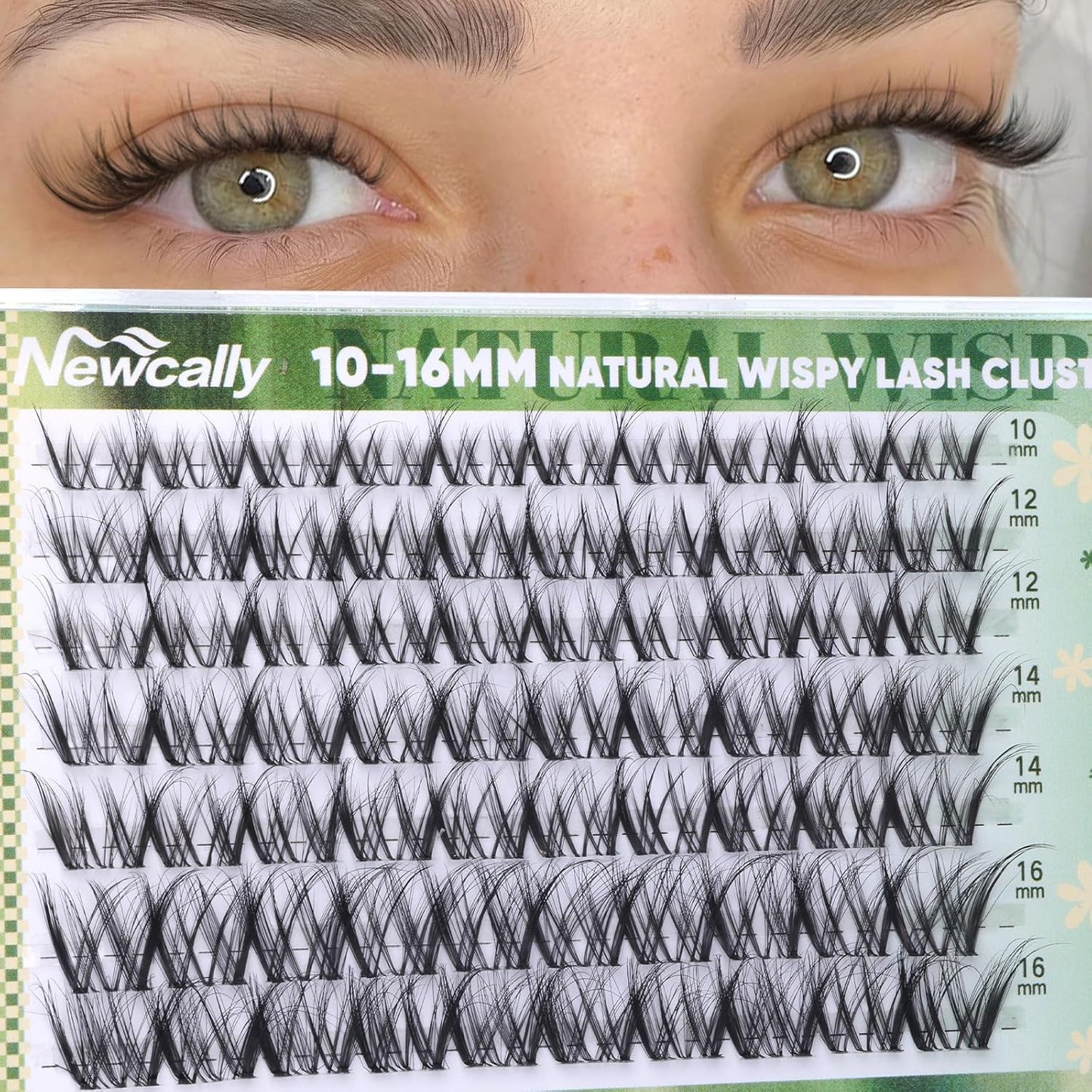 Natural Lash Clusters - Invisible Band CC-Curly Eyelash Extensions | 10-16MM Spider Cluster Lashes