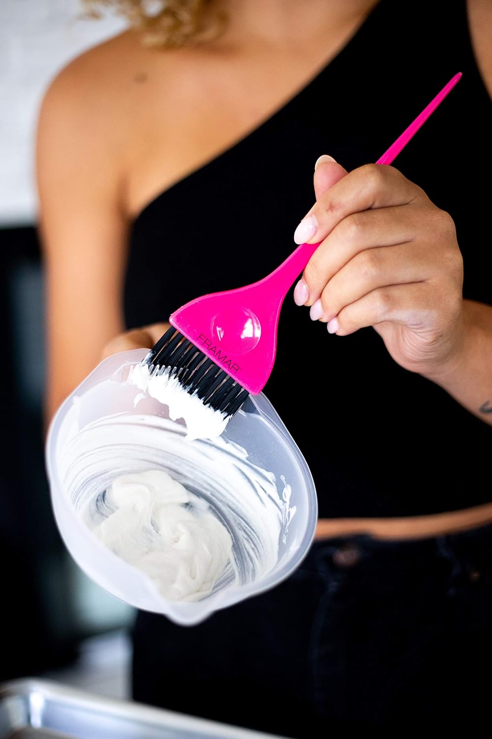 Color Bowl Set for Hairstylists | Non-Slip Hair Dye Bowls with Brush Cleaner | Easy to Clean, 2 Pack