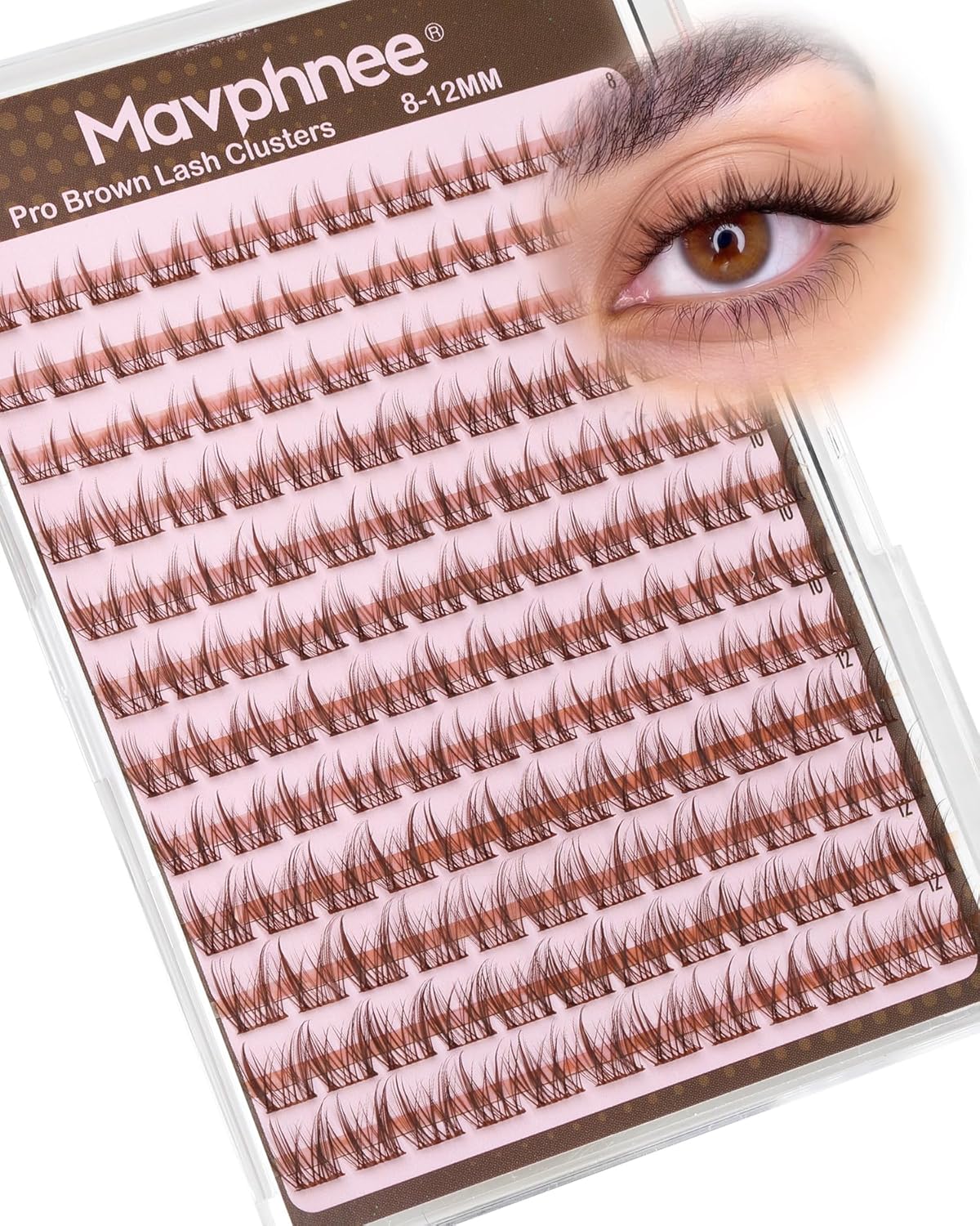 Natural Cluster Eyelash Extensions - Short Lash Clusters 8-10-12MM | CC-Curly Wispy Individual Lashes, 144 Pcs