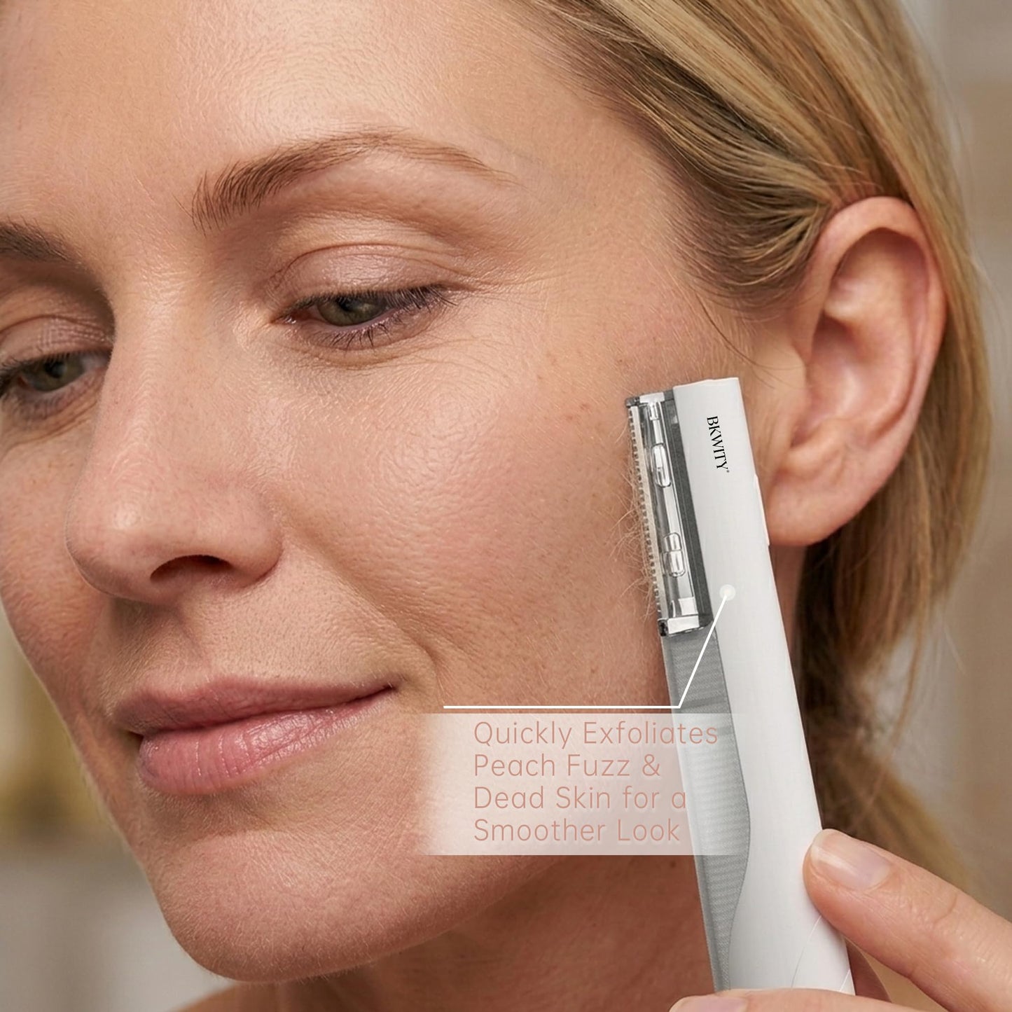 Bkwity Sonic Dermaplane Razor for Women Facial Hair & Peach Fuzz Remover