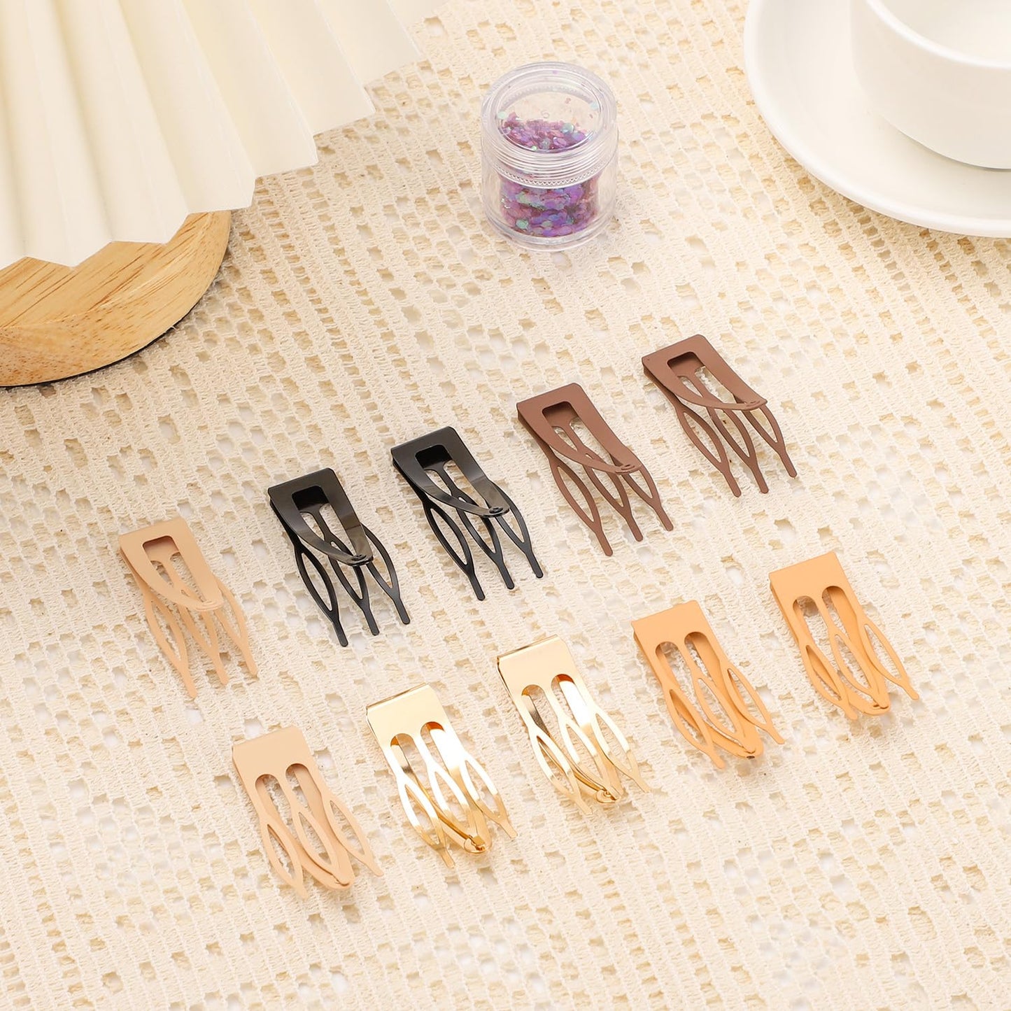 10 Pcs Double Grip Hair Clips, Sightor Metal Snap Hair Clips Hair Barrettes for Women Hair Making Salon Supplies Hair Accessories