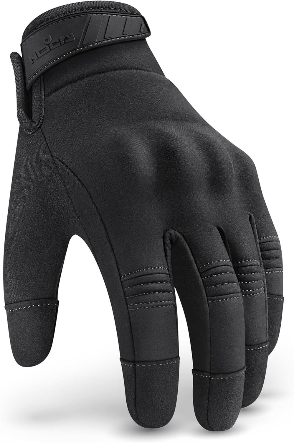 Tactical Shooting Gloves for Men - NoCry Water Resistant with Padded Knuckle Guards | Heavy Duty Black Airsoft Gloves