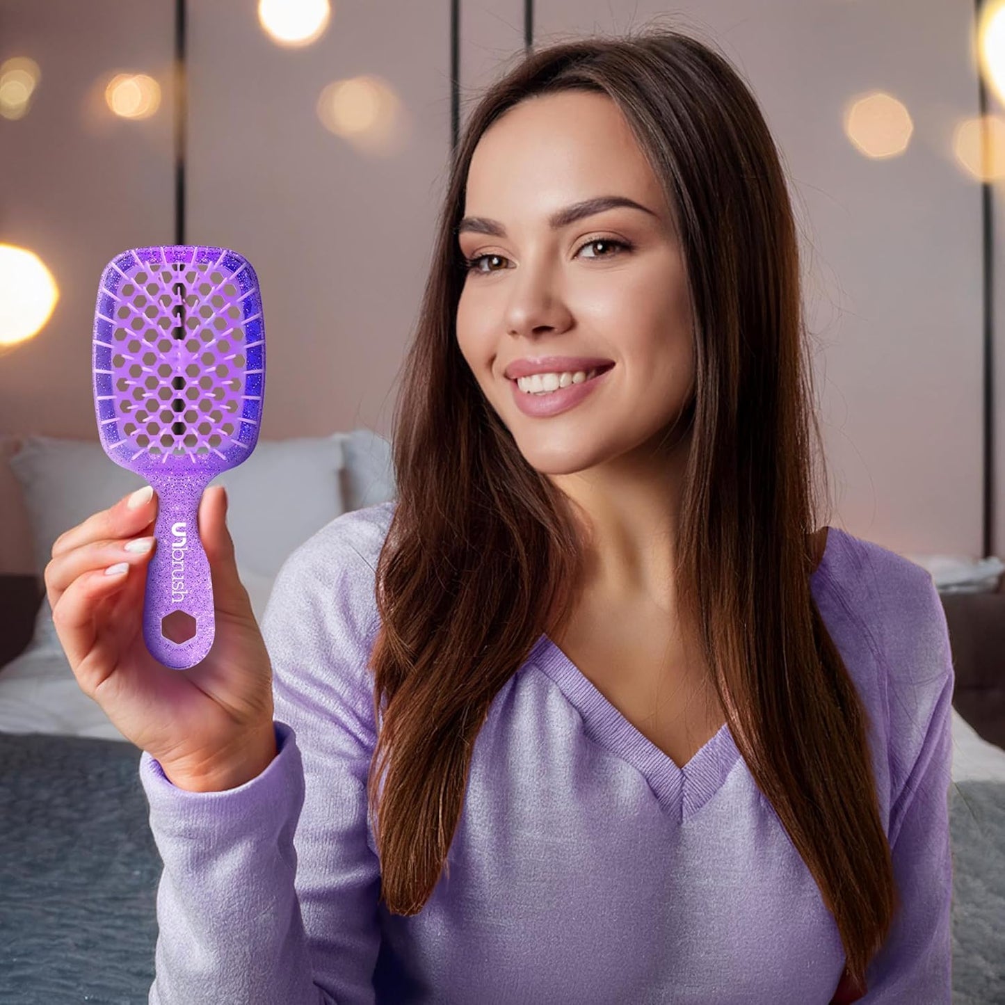 FHI Heat Mini Detangler Brush - Pain-Free Brushing for All Hair Types | Lightweight, Anti-Static Bristles