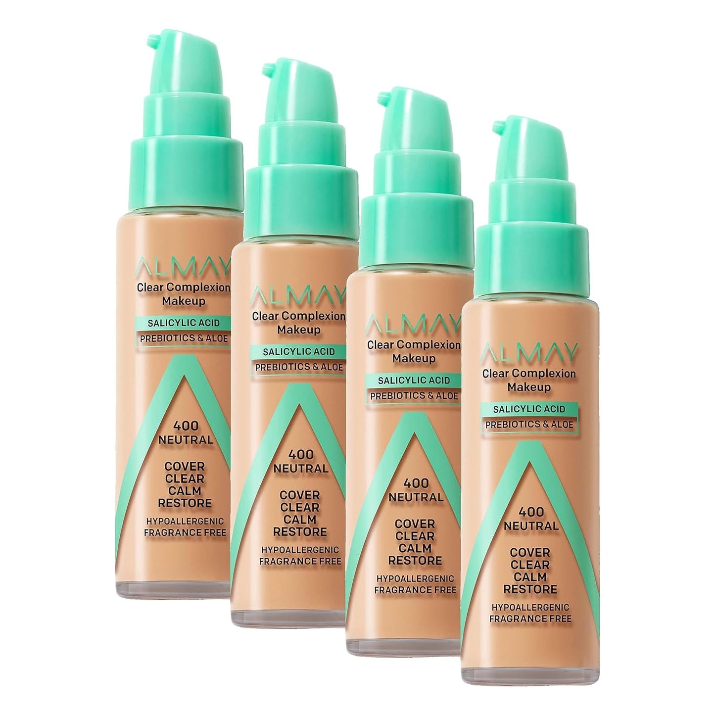 Almay Clear Complexion Foundation - Oil-Free Makeup for Acne-Prone Skin | Buildable Coverage, Soft-Matte Finish, 1 fl oz