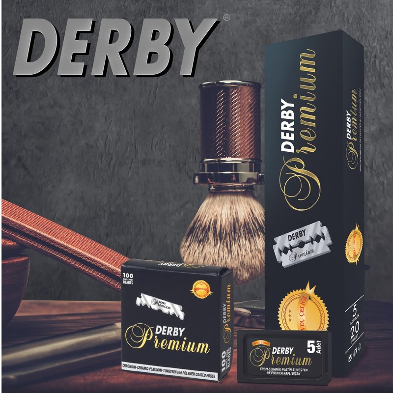 Derby Premium Single Edge Razor Blades for straight razor (300)