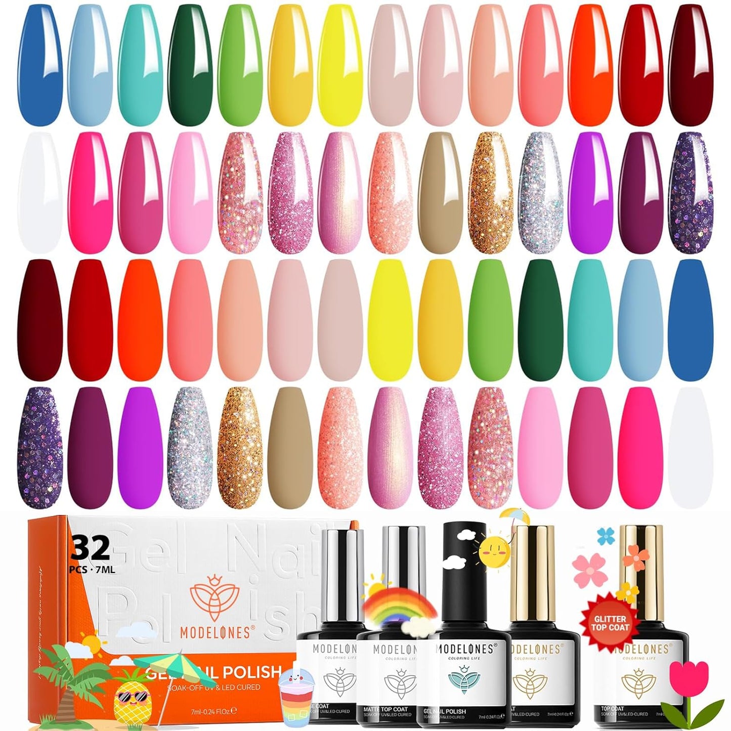 Modelones 5D Cat Eye Nail Magnet Tool Set - 360° Rotating U-Shaped, Ball, Hole & Heart Magnets for Gel Polish Art | 5 Pieces