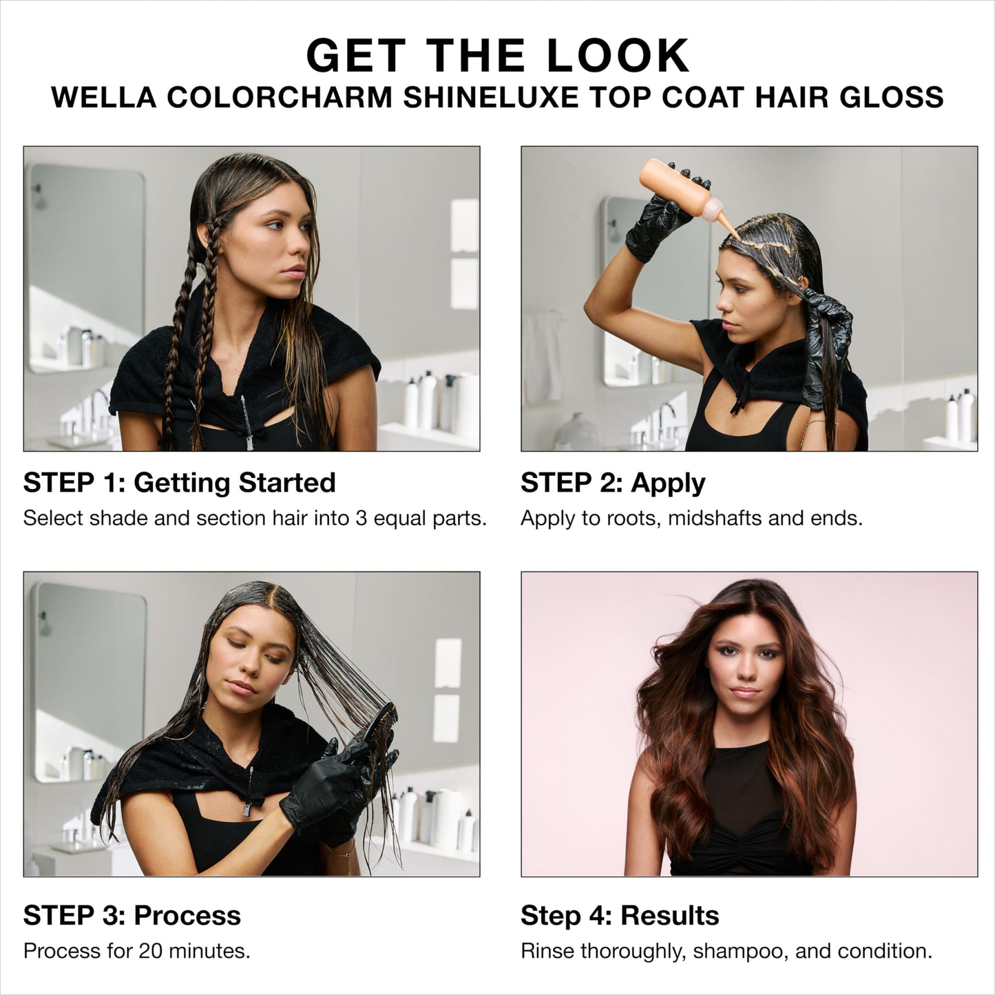 COLORCHARM ShineLuxe Top Coat Hair Gloss | BR Chocolate Glacé | 2 oz.