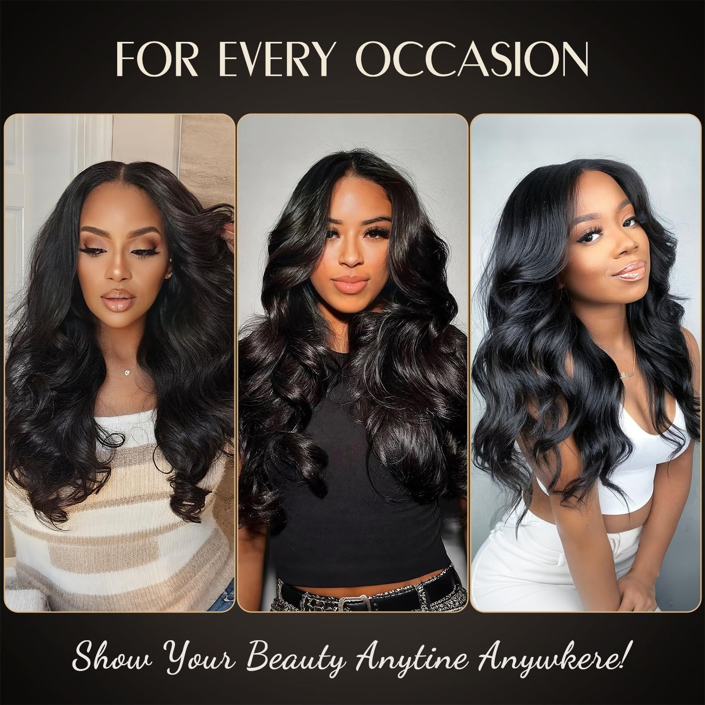Star Show V Part Wig Human Hair Loose Wave Glueless Wigs Human Hair for Black Women, U Part Wig Human Hair No Leave Out Beginner Friendly Half Wig Natural Look 180 Density Natural Color 20Inch