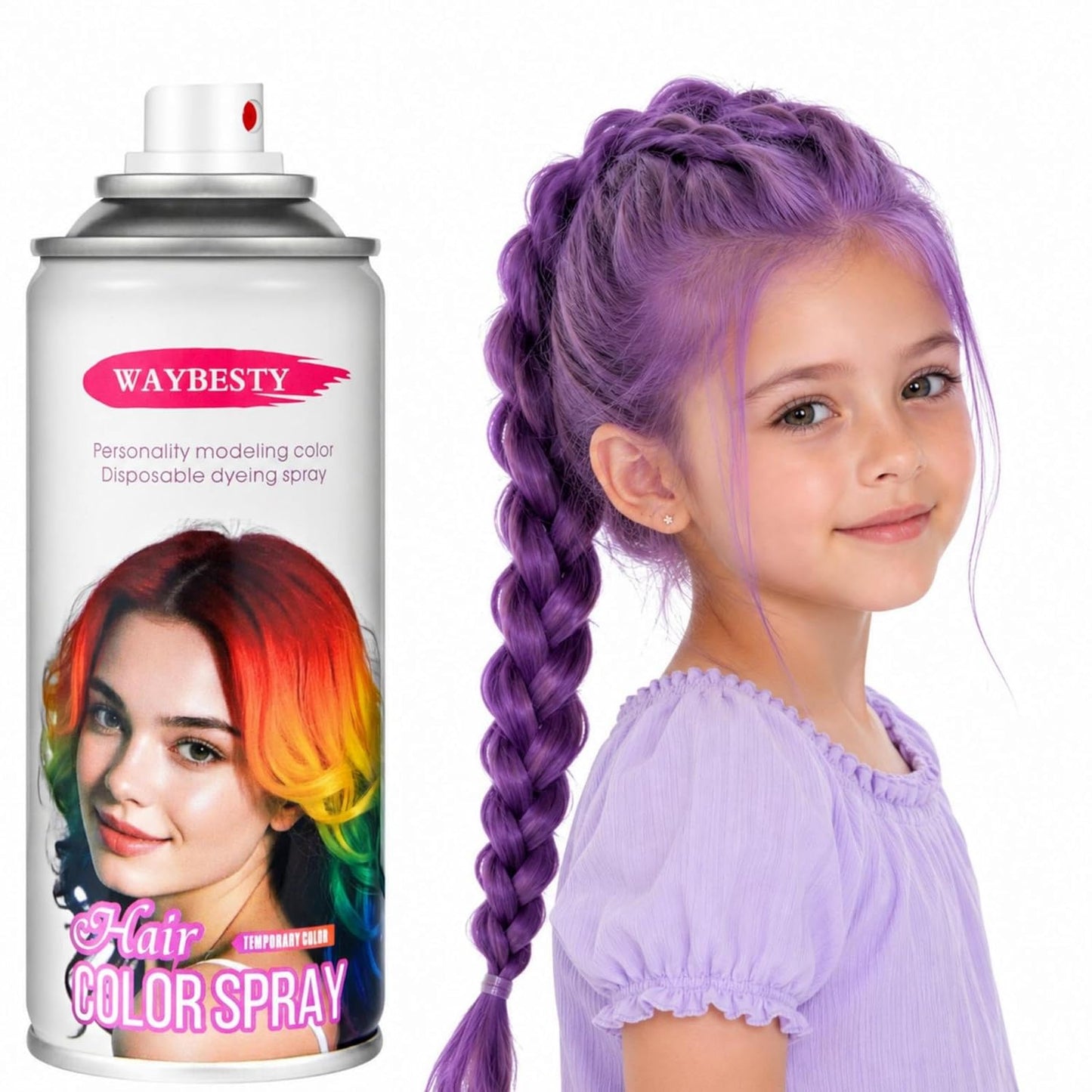 Temporary Black Hair Color Spray - Washable One-Day Dye for Kids, Women & Men | Ideal for Cosplay & Parties (120ml)