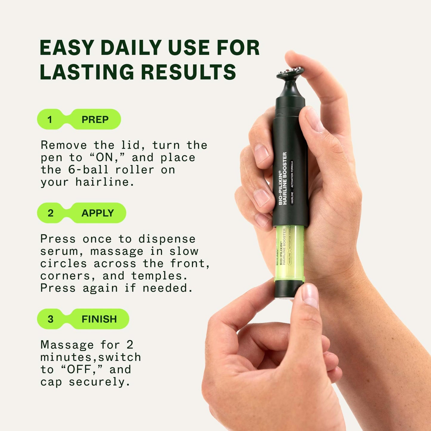 Scandinavian Biolabs Bio-Pilixin® Hairline Booster Refill | Does Not Include Rollerball Applicator | Exosome Hair Activation Formula for Hairline Longevity, 15 mL/ 0.5 oz (Pack of 1)