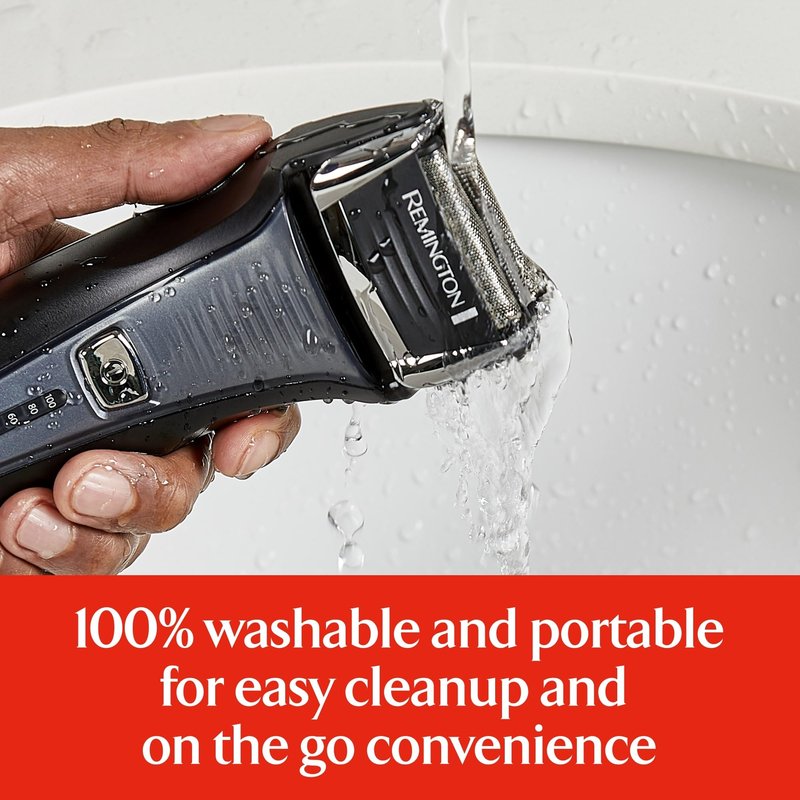 Remington F5 Power Series Foil Shaver, Electric Razor for Men, Cordless Rechargeable with Pop Up Trimmer, Pivot & FlexFoil Technology, Lightweight Handheld Design, Black (Pack of 2)