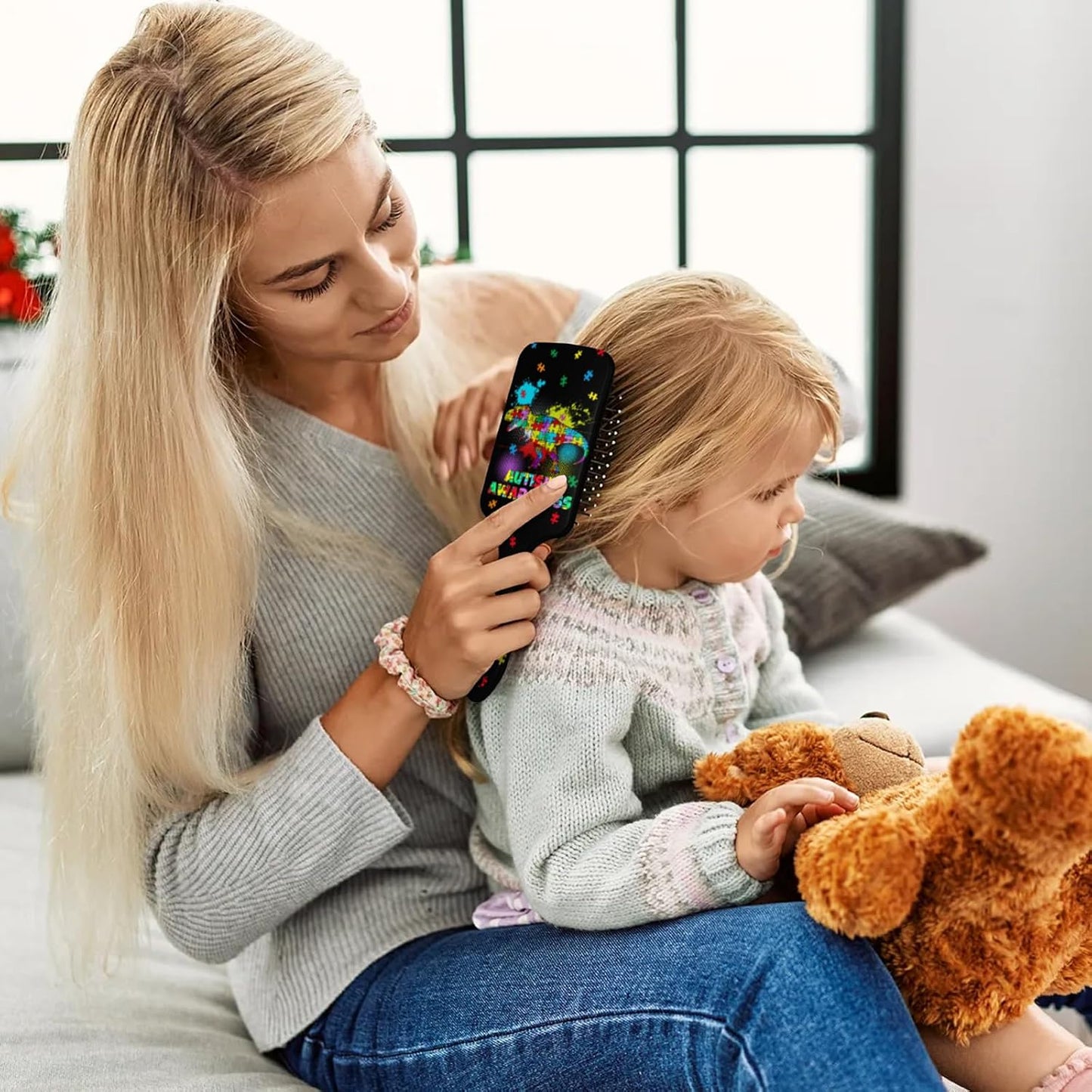 Kids Detangler Hair Brush - Pain-Free Comb for Wet & Dry Hair | Dinosaur Design for Boys & Girls