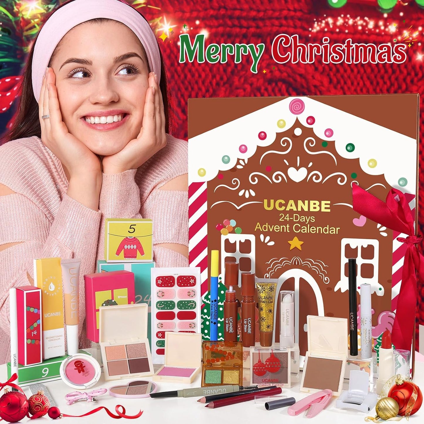 Makeup Advent Calendar 2025 - 24 Days of Christmas Beauty Sets | Perfect Gift for Women & Teens